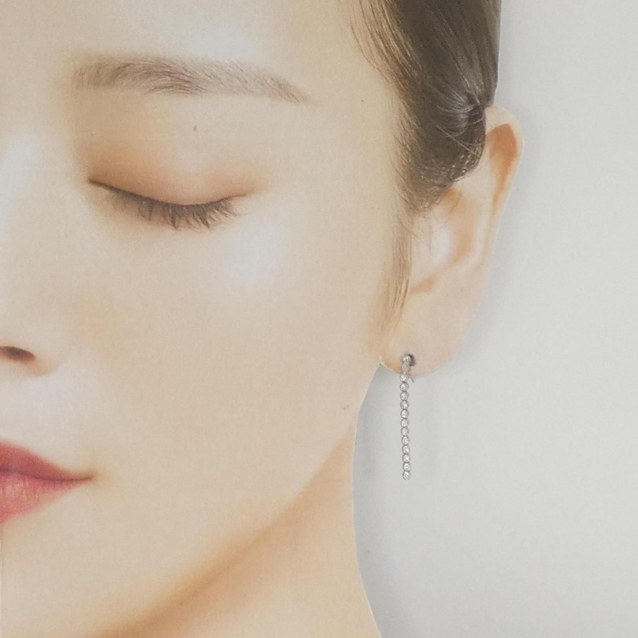  K 18 WG ダイヤモンド ピアス 0.34 CT イヤリング アクセサリー