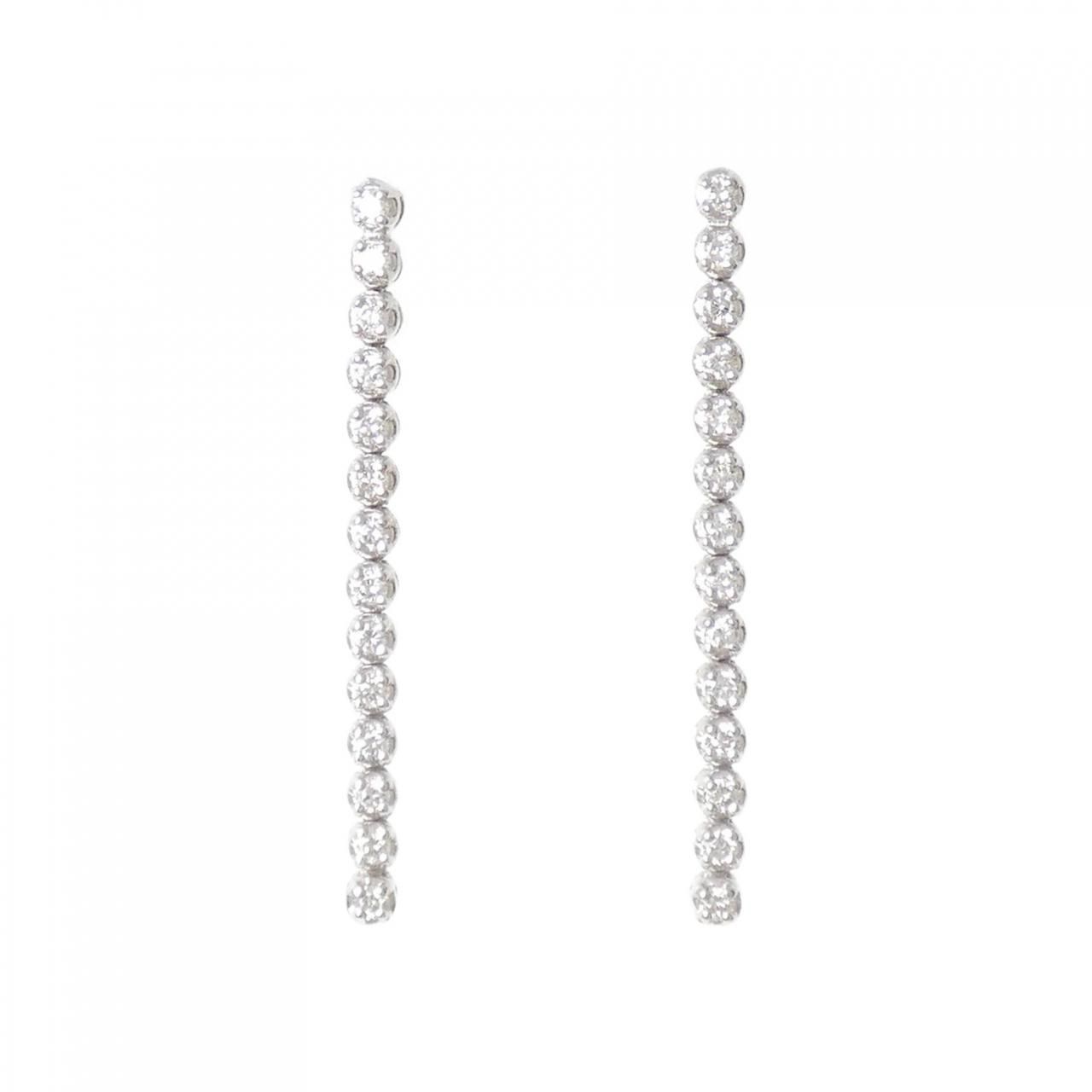 K 18 WG ダイヤモンド ピアス 0.34 CT