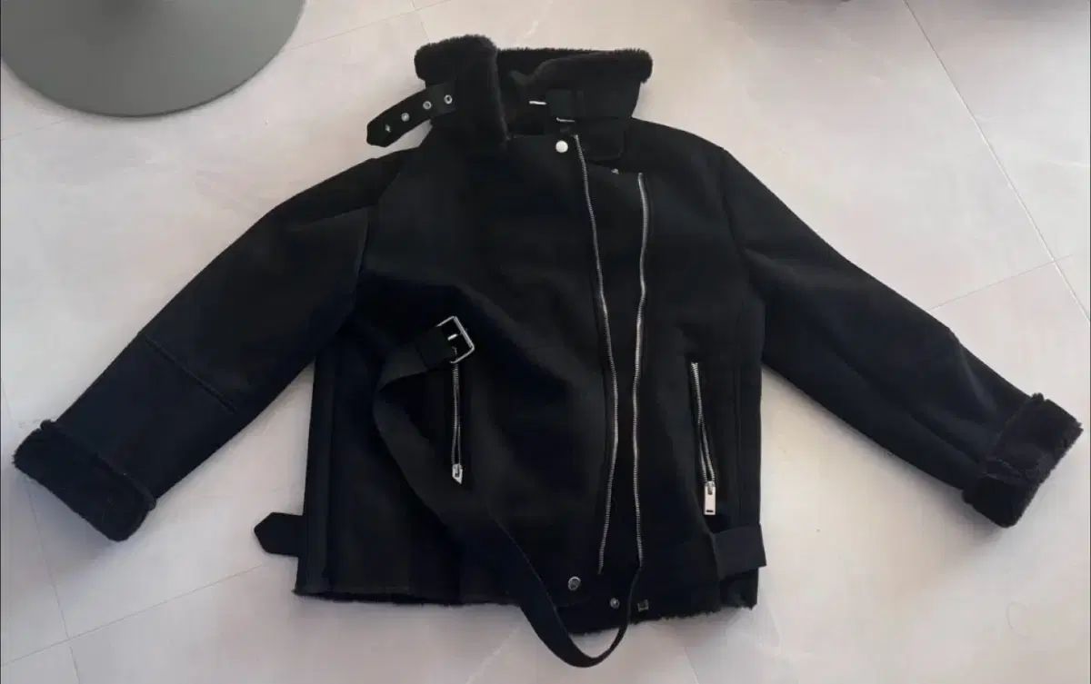 ミッソ MIXXO ブラック ムートン 黒 ジャケット アウター ジャンパー コート