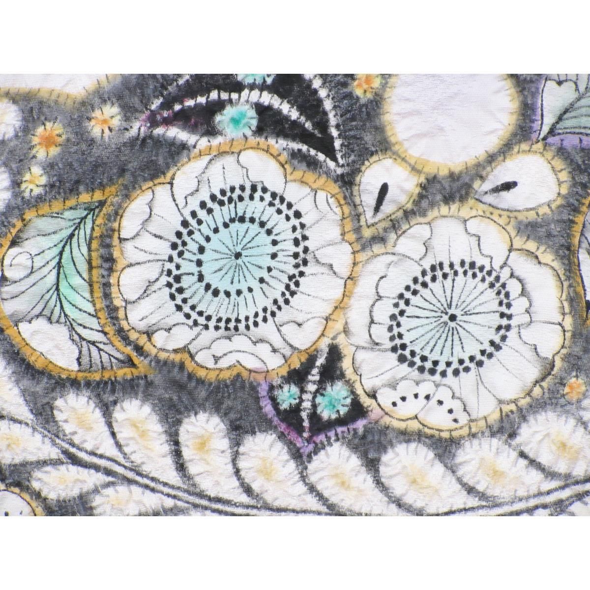 名古屋帯 染帯 友禅加工絞り入 開き名古屋