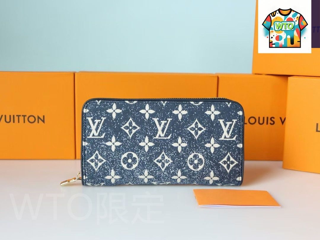 今日 Louis Vuitton ルイ ヴィトン モノグラムデニムウォレットシリーズ ジャガードデニムと牛皮を採用する