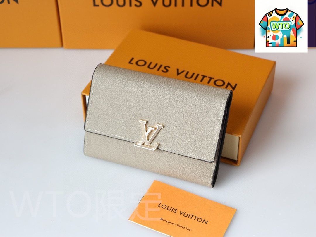WTO通販 Louis Vuitton ルイヴィトン クラシックウォレット ライチ柄頭層牛皮で触感に優れる WTO輸入 KWE 18