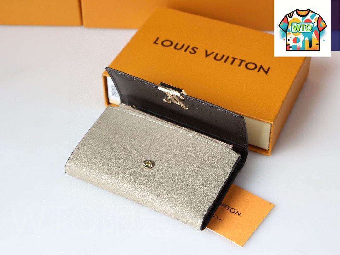 WTO通販 Louis Vuitton ルイヴィトン クラシックウォレット ライチ柄頭層牛皮で触感に優れる-WTO輸入-KWE 18 ムレにくい 調整可能