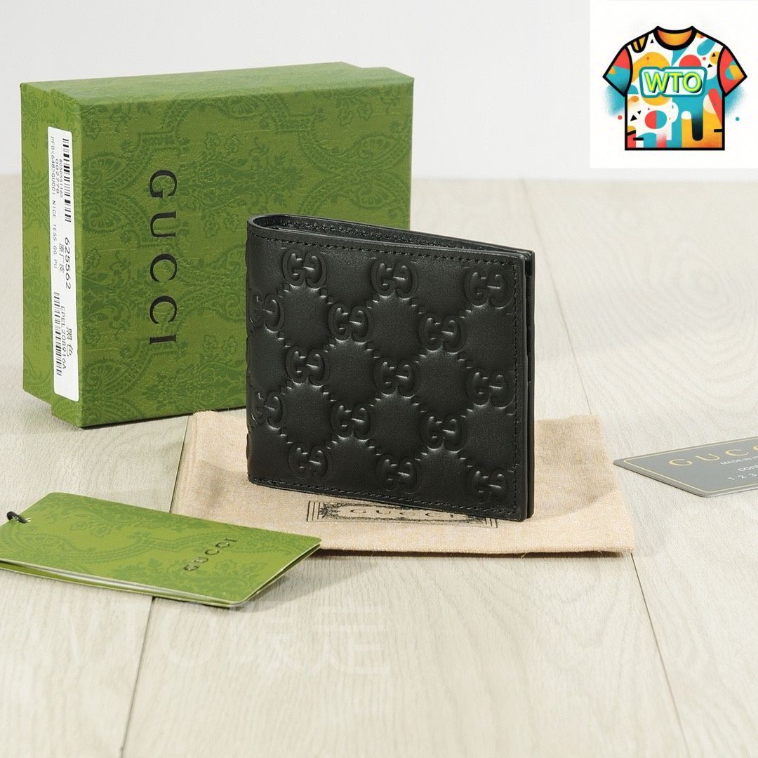 今日 Gucci グッチ メンズショート二つ折り財布 牛皮使用 シンプルで 感溢れる-WTO輸入2