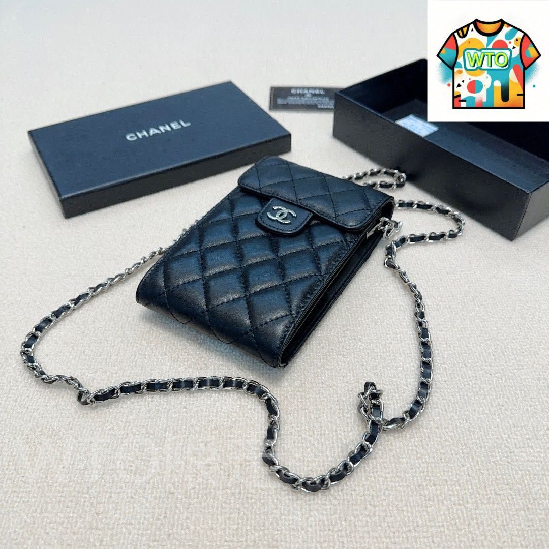 WTO通販 Chanel シャネル 手機ポーチ 羊皮に刺繍を施し 高品質金具と精密な仕上がりを備える-WTO輸入-FGN 87