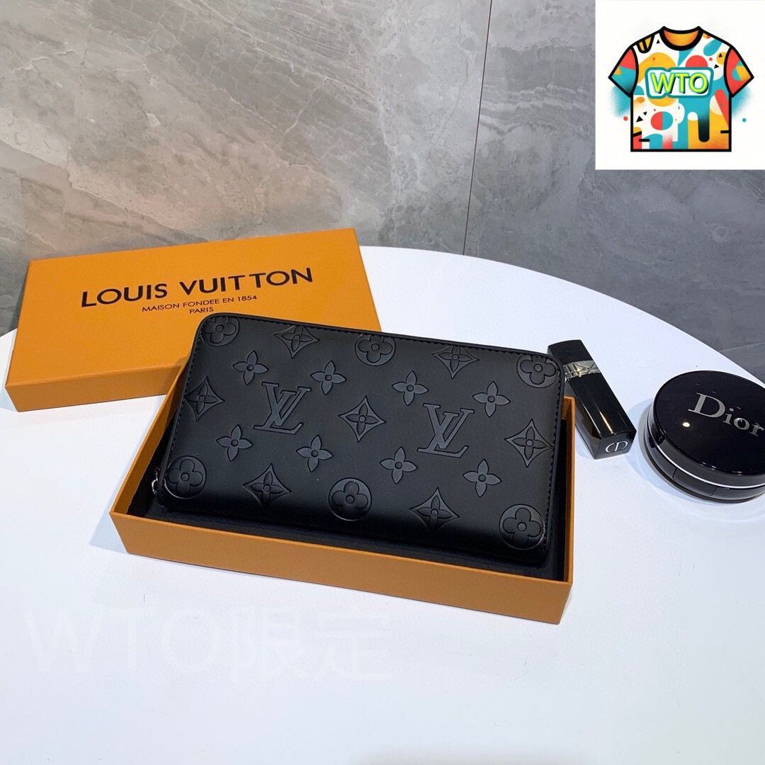 今日 Louis Vuitton ルイ ヴィトン メンズハンドポーチ 原版頭層磨砂牛皮使用で充実した収納力を備える