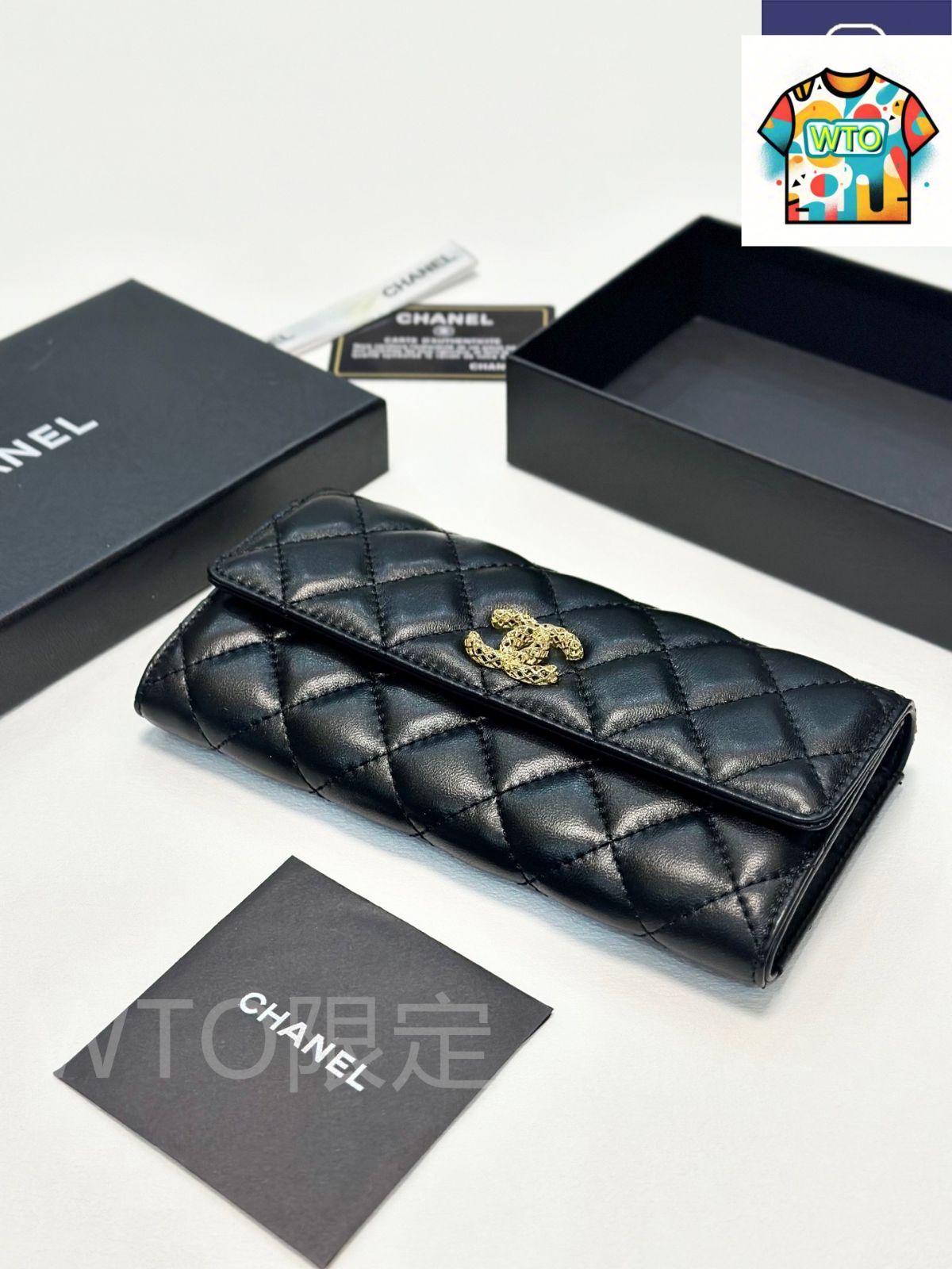 今日 Chanel シャネル クラシック二つ折りウォレットシリーズ オリジナル羊革を採用し精巧な仕上げに優れる