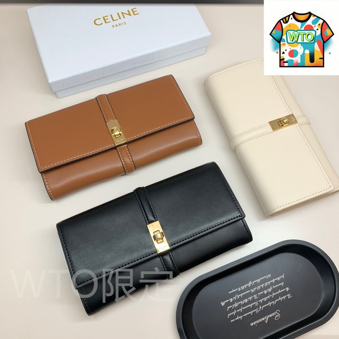 今日 Celine セリーヌ ショート財布シリーズ 頭層の牛皮を使用