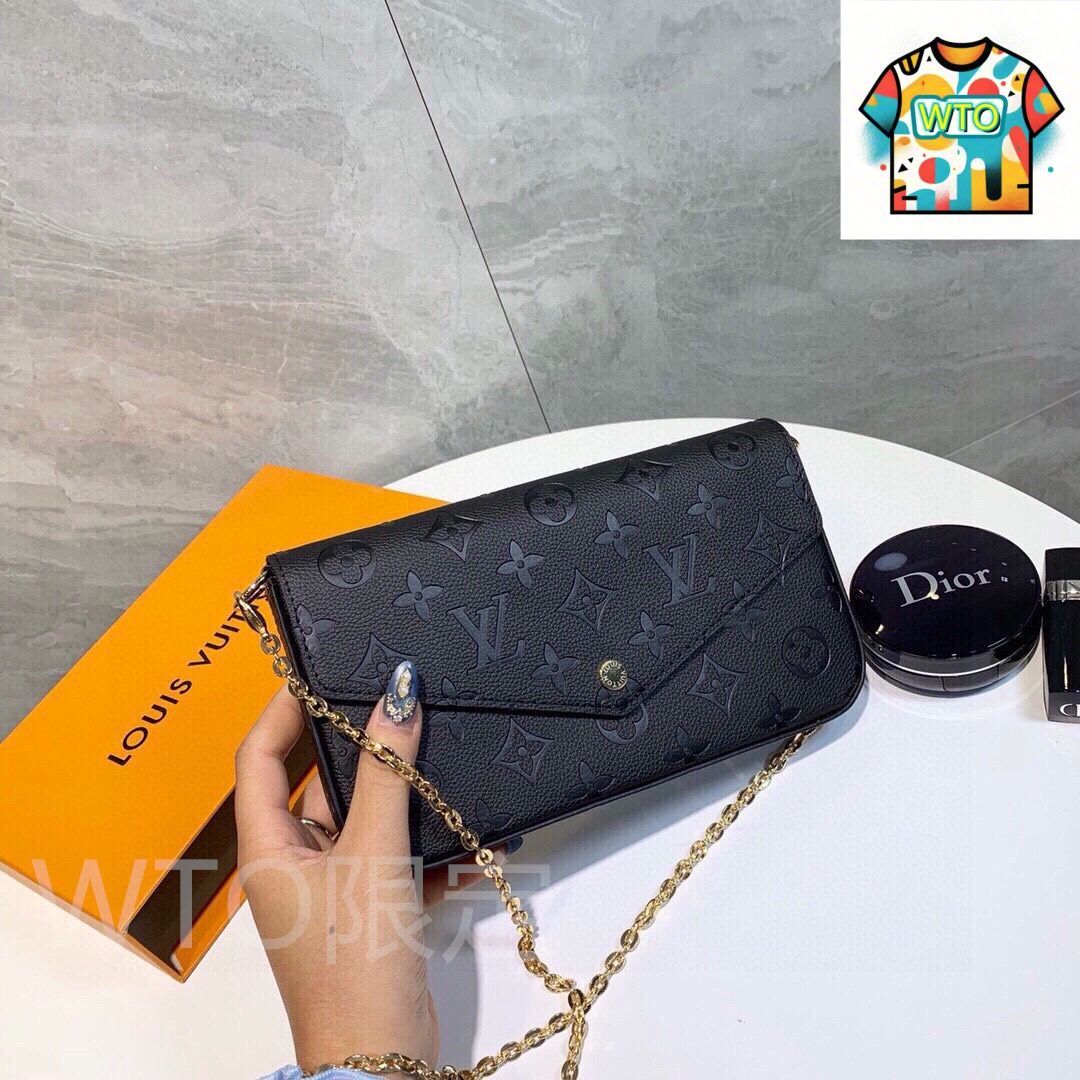 今日 Louis Vuitton ルイ ヴィトン ポシェット フェリシーシリーズ モノグラムエンプラントレザー製で な携帯性を備える WTO輸入2