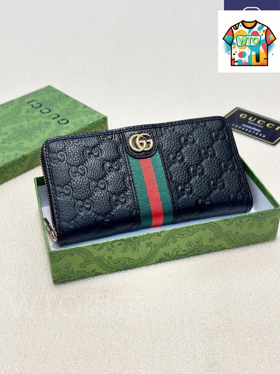 WTO通販 Gucci グッチ シングルジッパーハンドウォレットシリーズ 頭層牛皮プレス柄を採用し質感に優れる-WTO輸入-QBV 22