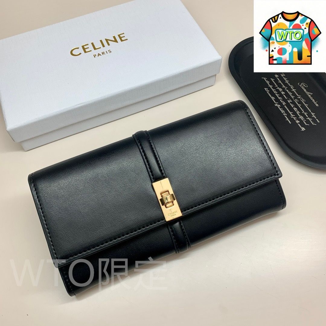 今日 Celine セリーヌ ショート財布シリーズ 頭層の牛皮を使用-WTO輸入2