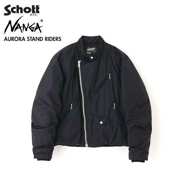 SCHOTT ショット x NANGA ナンガ 782-4253004 オーロラスタンド ライダース AURORA SATND RIDERS BLACK M