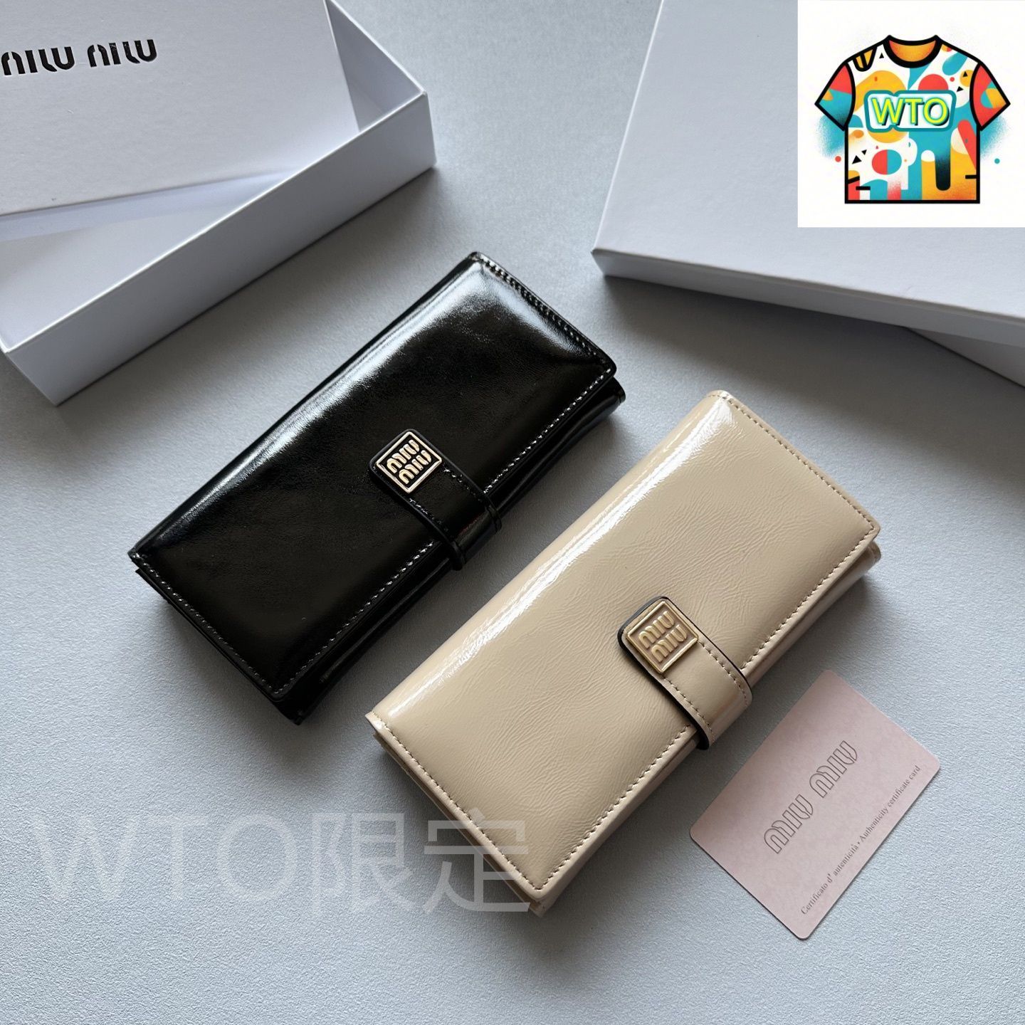 今日 Miu ミューミュー 財布 油蝋小牛皮使用 質感が細かく柔らかく仕上がり精巧-WTO輸入2