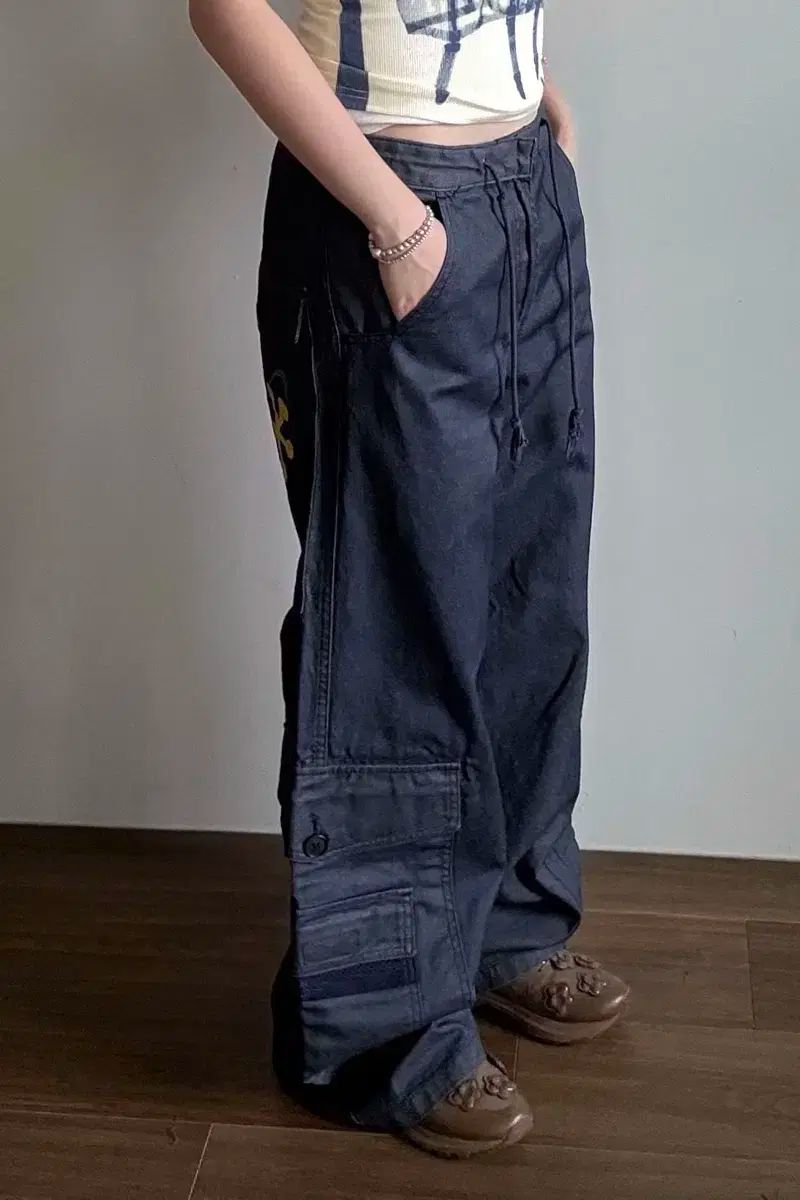 プリンティング カーゴ コーティングデニム GINKGOPHARMACY_COM