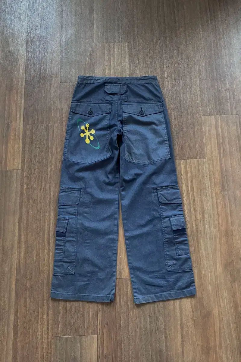 プリンティング カーゴ コーティングデニム