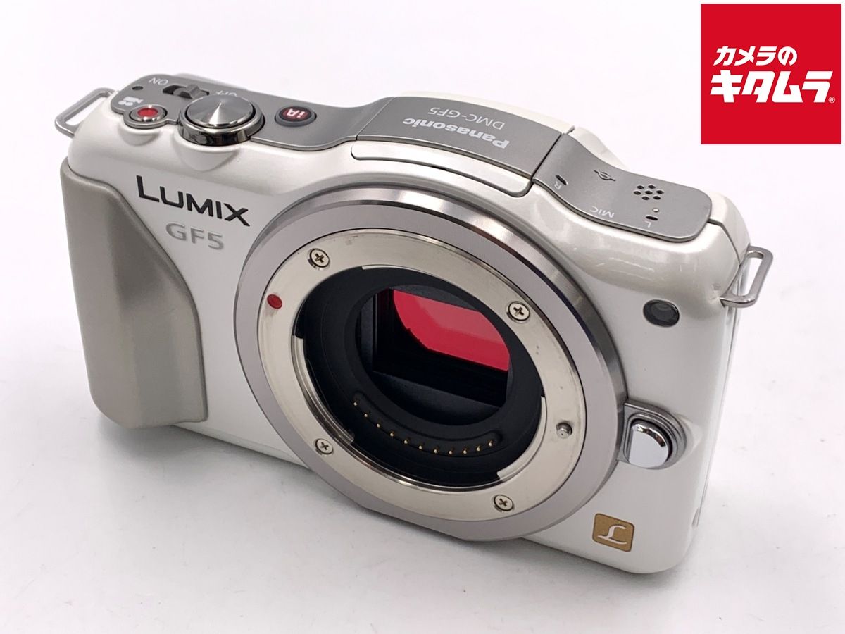 並品 パナソニック LUMIX DMC-GF5-W ボディ シェルホワイト