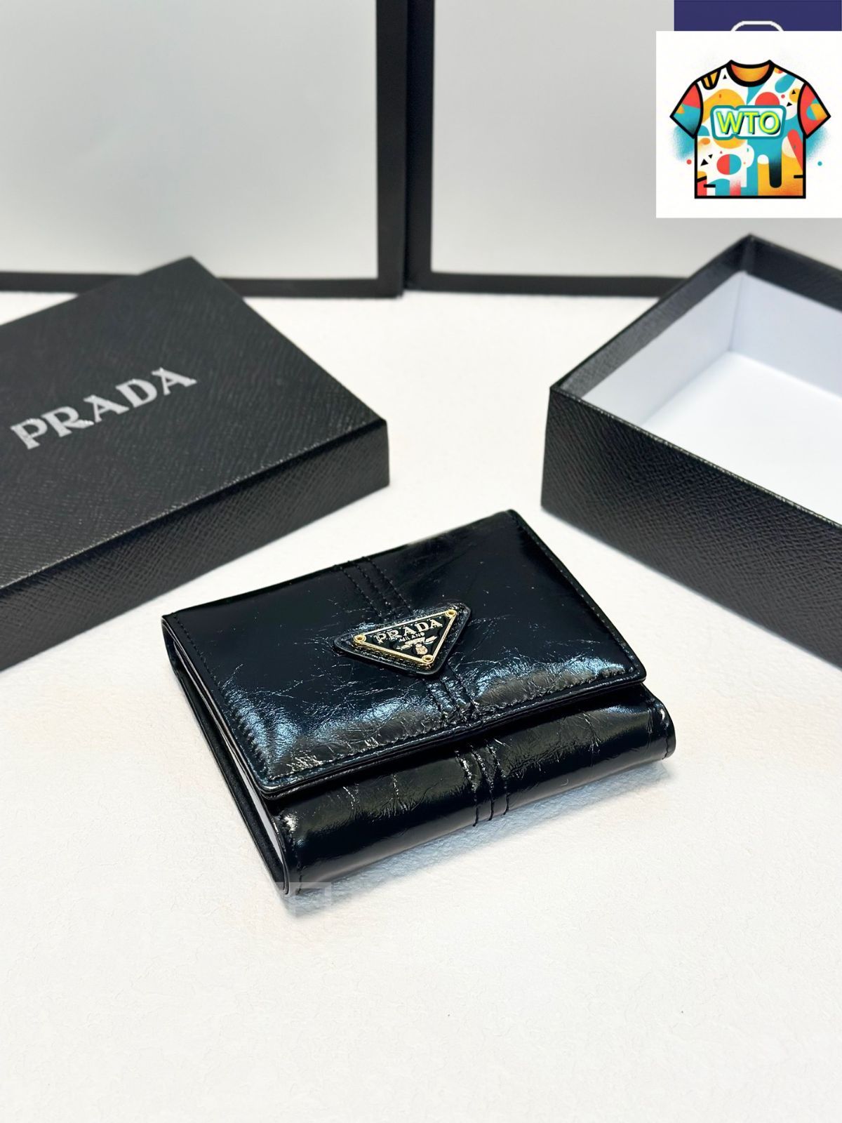 今日 Prada プラダ オイルレザー短財布 耐久性に優れ 仕上げが精良-WTO輸入2