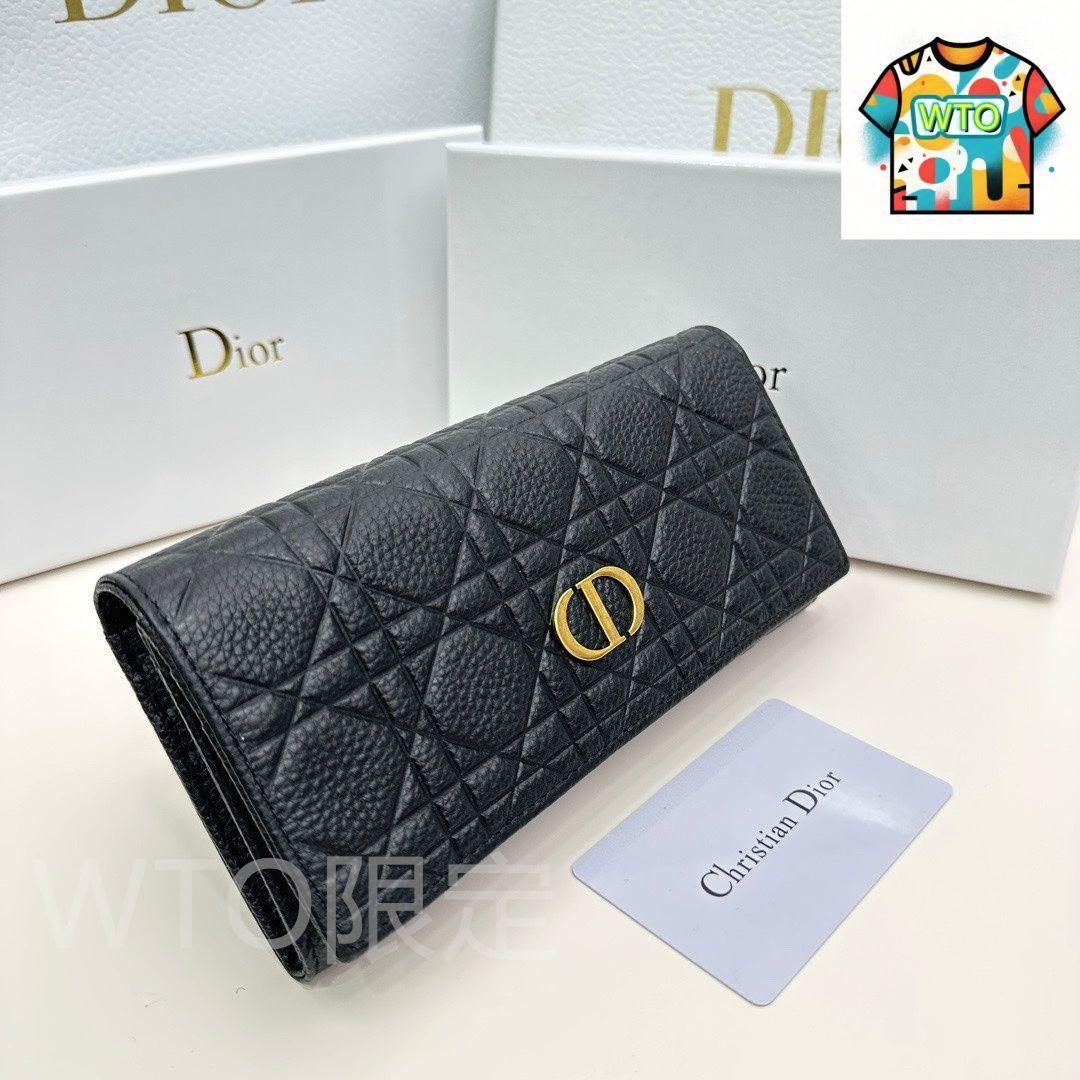 今日 Dior ディオール 最新 ウォレット 輸入小牛皮で仕上げ精美刺繍細かい作り-WTO輸入2