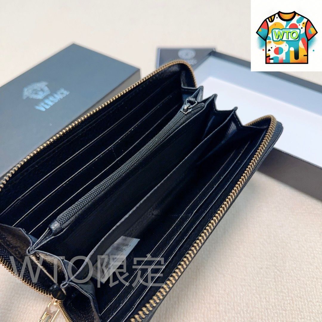 今日 Versace ヴェルサーチ レザーメンズハンドバッグ 柔らかい質感と 五金 品格溢れるデザイン-WTO輸入2 指なし手袋 財布 