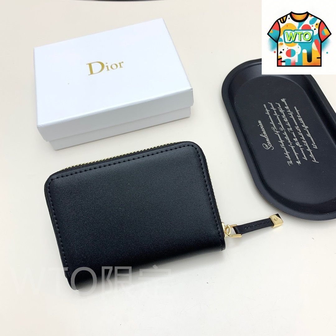今日 Dior ディオール シャイニーレザーカードケース 仕上げ精巧 多カードスロット 持ち運び便利-WTO輸入2