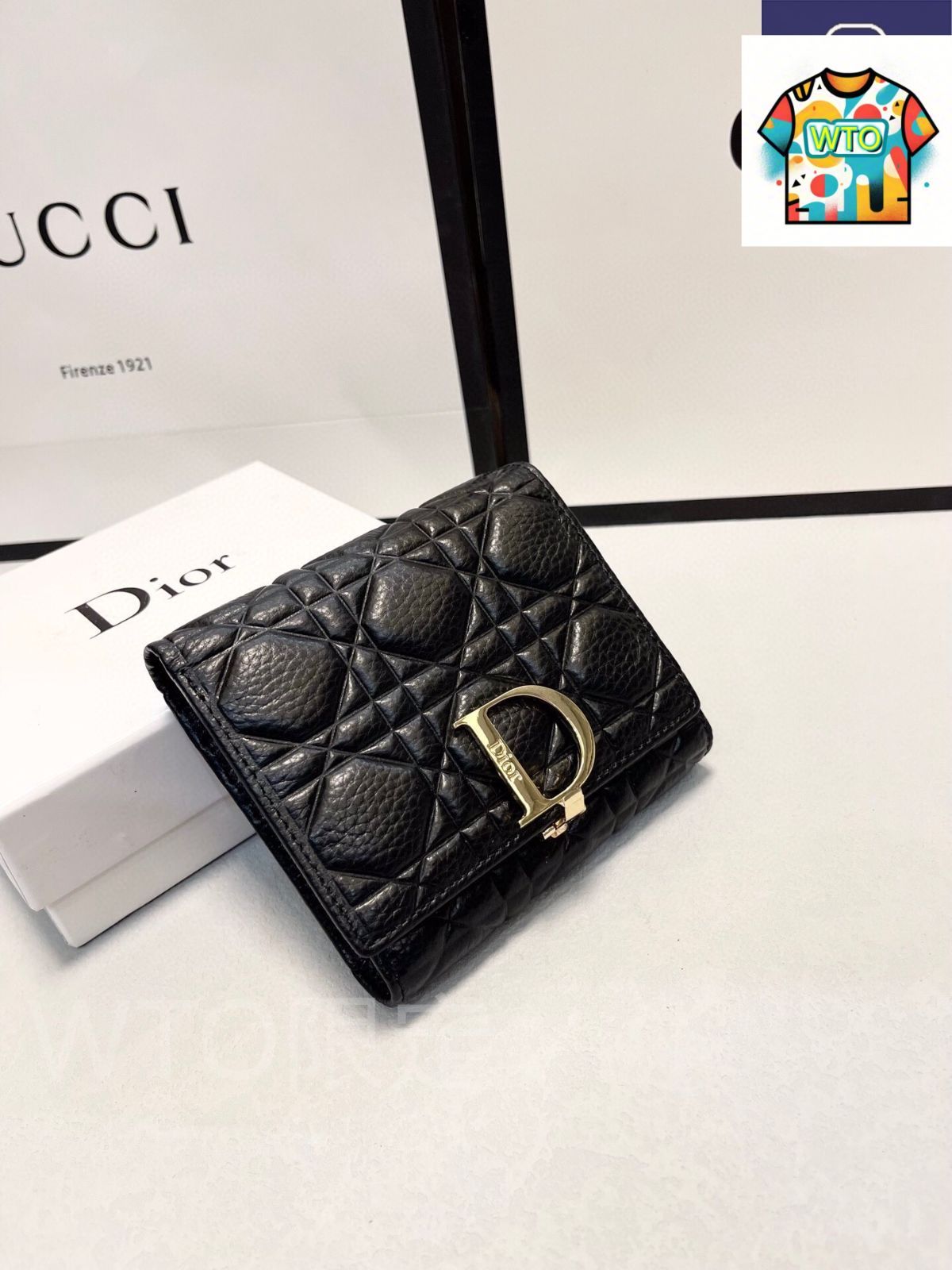  今日 Dior ディオール 財布シリーズ 高品質小牛皮に 古銅金具を備える-WTO輸入2 財布 キッズファッション小物