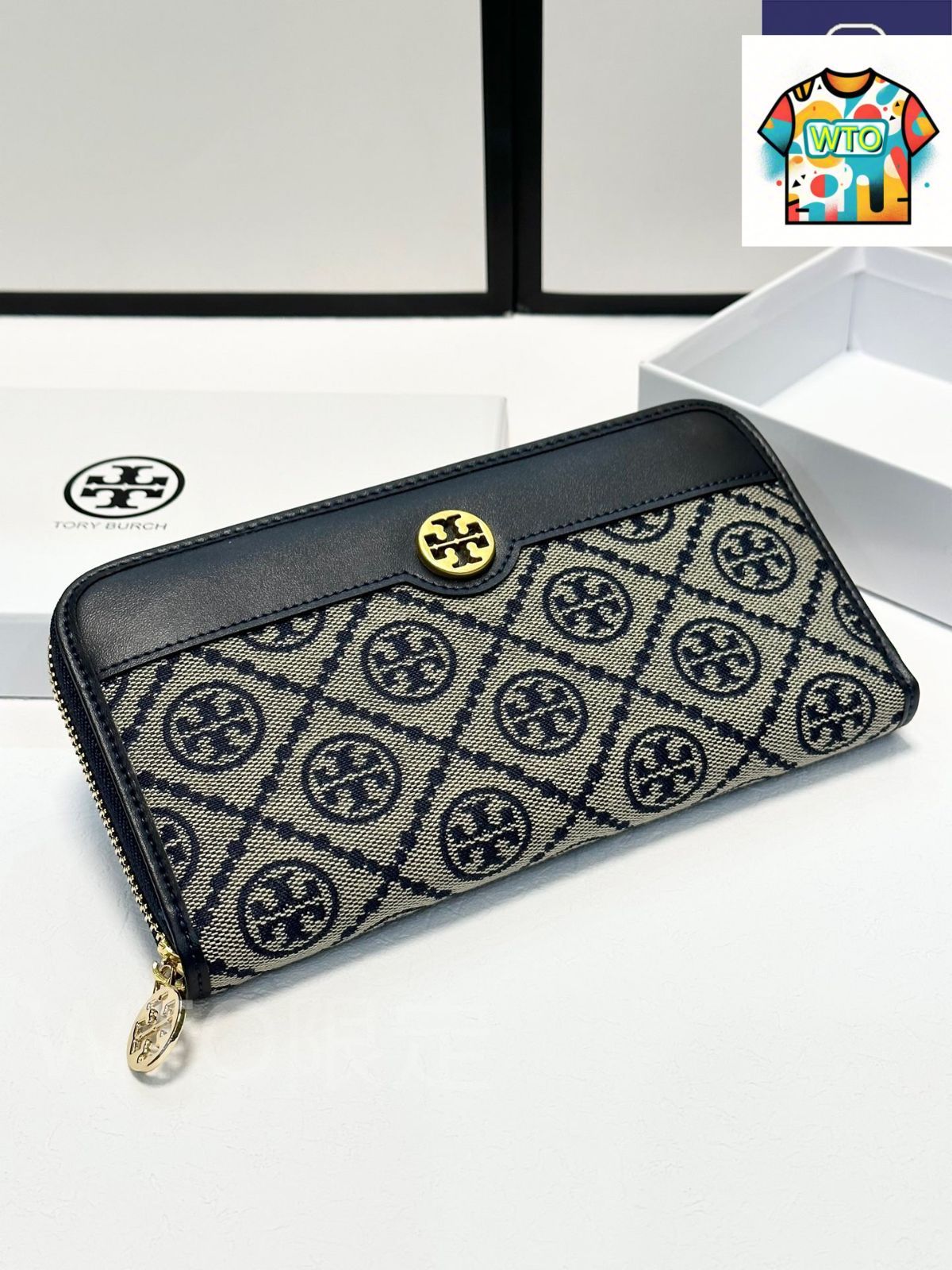 WTO通販 Tory Burch トリーバーチ シングルジッパー財布 オリジナル素材×高品質レザー シンプル 尚デザイン-WTO輸入-FLZ 78