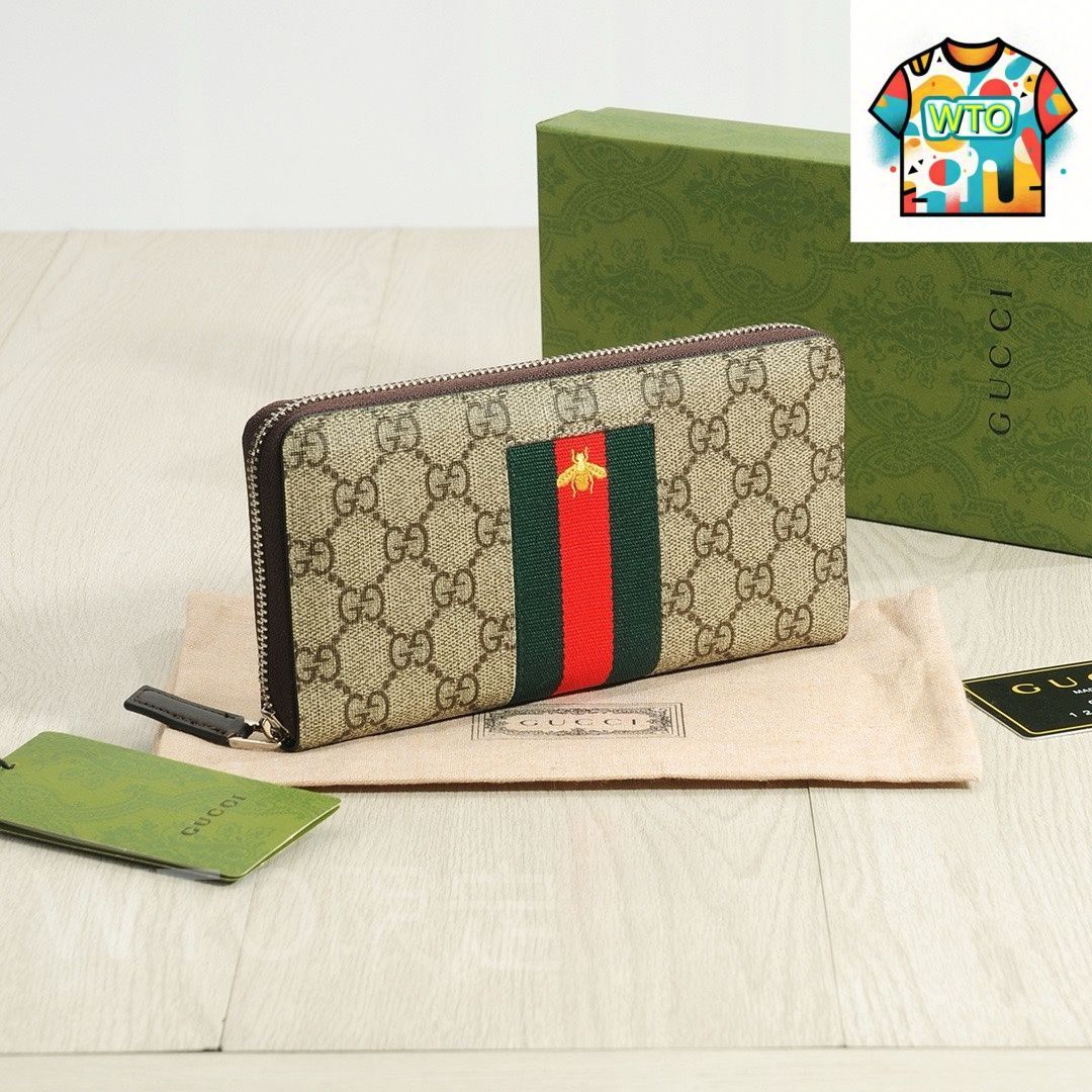 今日 Gucci グッチ シングルジッパーポーチ オリジナル素材で良好な手触りと充実した収納を備える-WTO輸入2