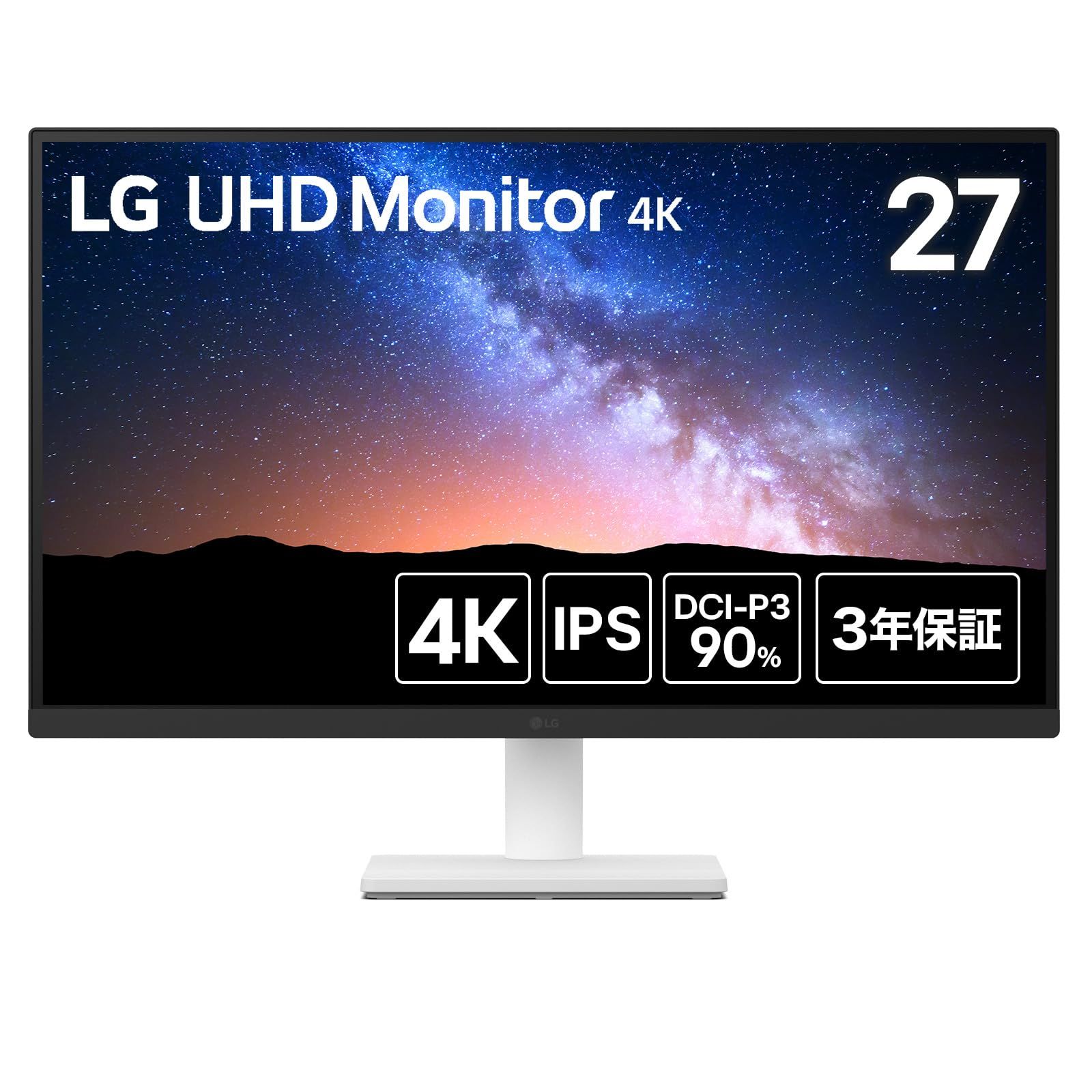 LG モニター ディスプレイ 27US500-W 27インチ 4K 3840×2160 IPS 約10.7億色表示 8bit FRC DCI-P3 90 HDR アンチグ HDMI×2 D 27US500-W 27 IPS HDMI DP 狭額