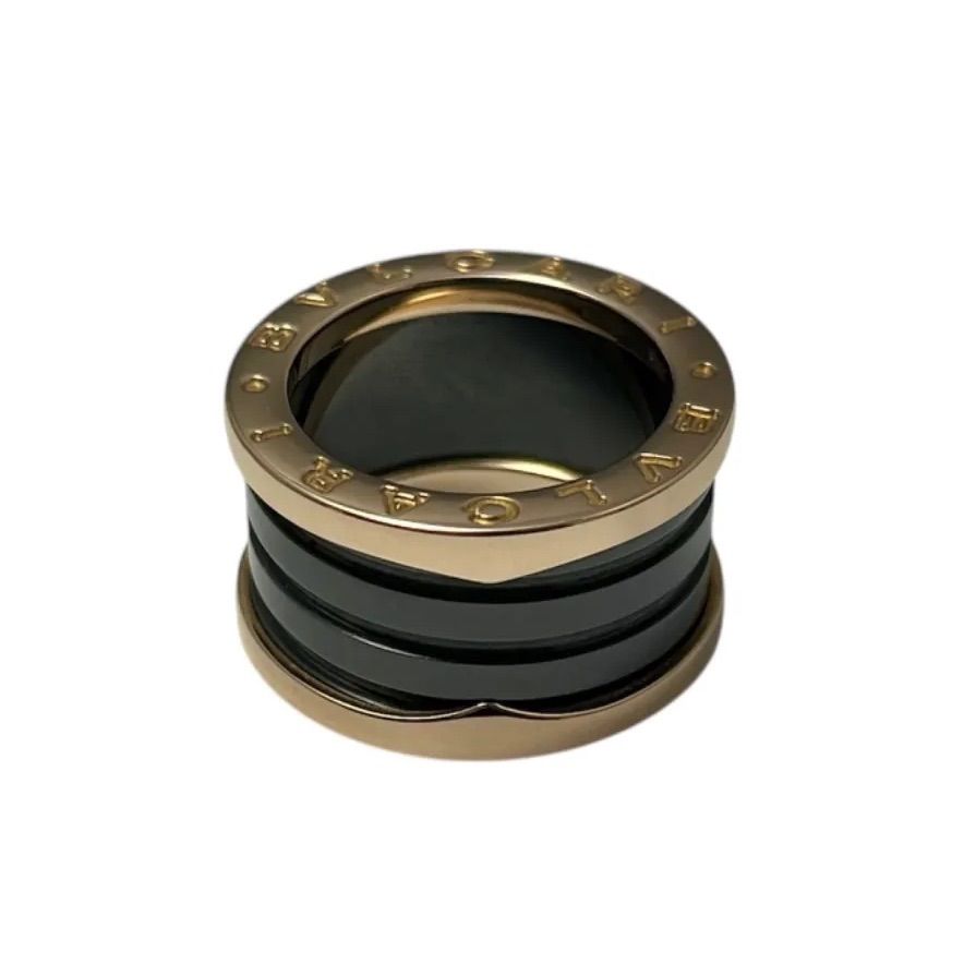 BVLGARI ブルガリ B.zero1 ビーゼロワン 750PG×セラミック ゴールド リング 49