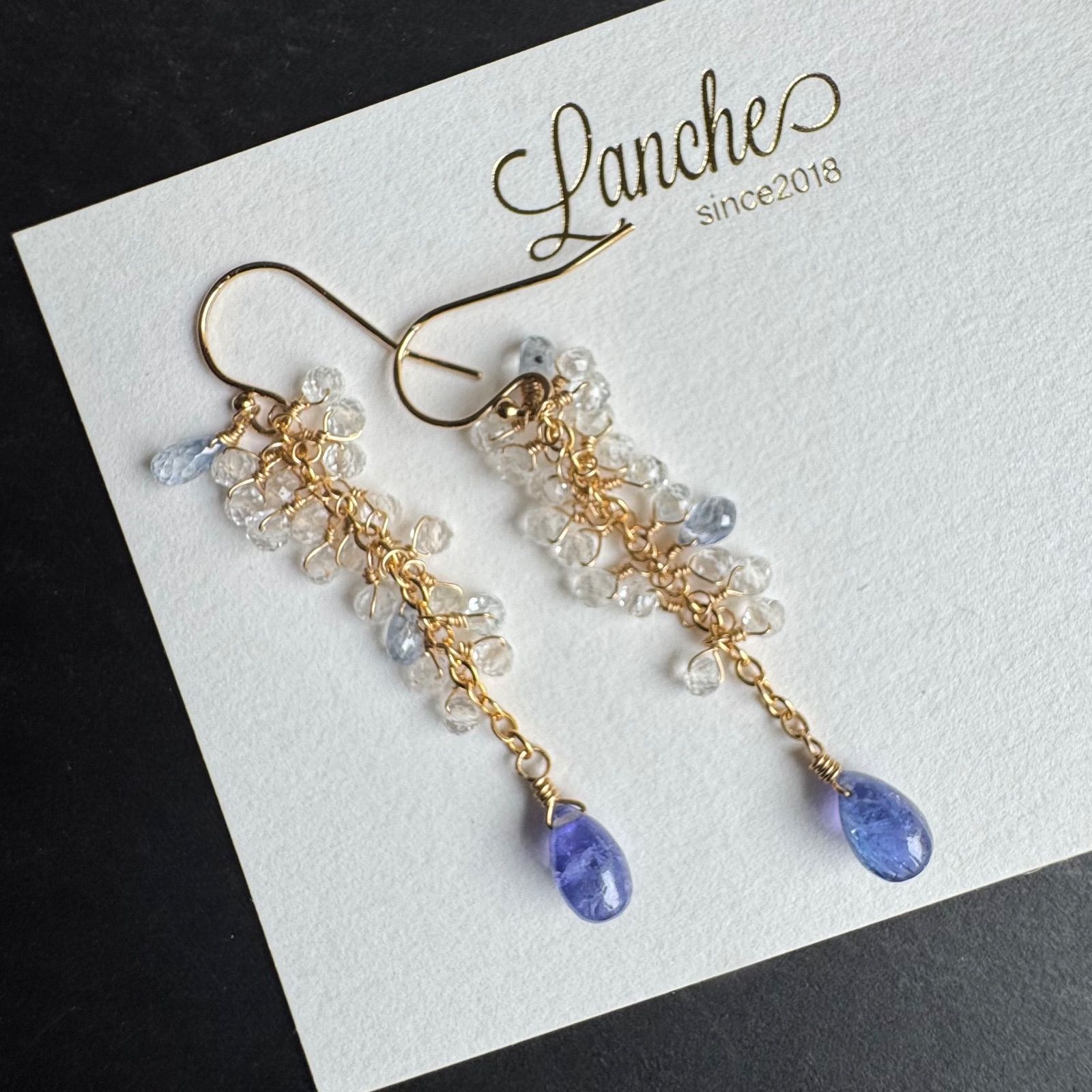 タンザナイト トパーズ サファイア ピアス イヤリング