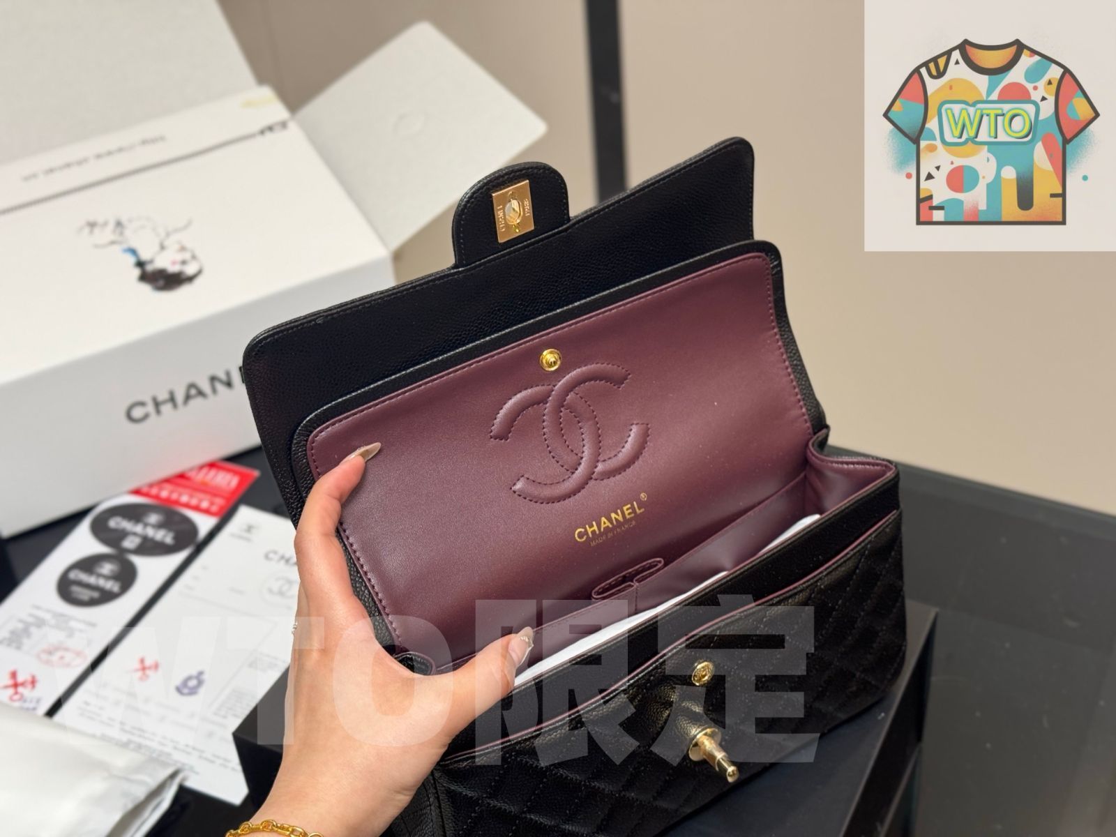 先着 タイムセール実施中! WTO通販 CHANEL CF 25cm トップグレード サーモンレザー クラシックフラップバッグ-WTO輸入-PBQ15