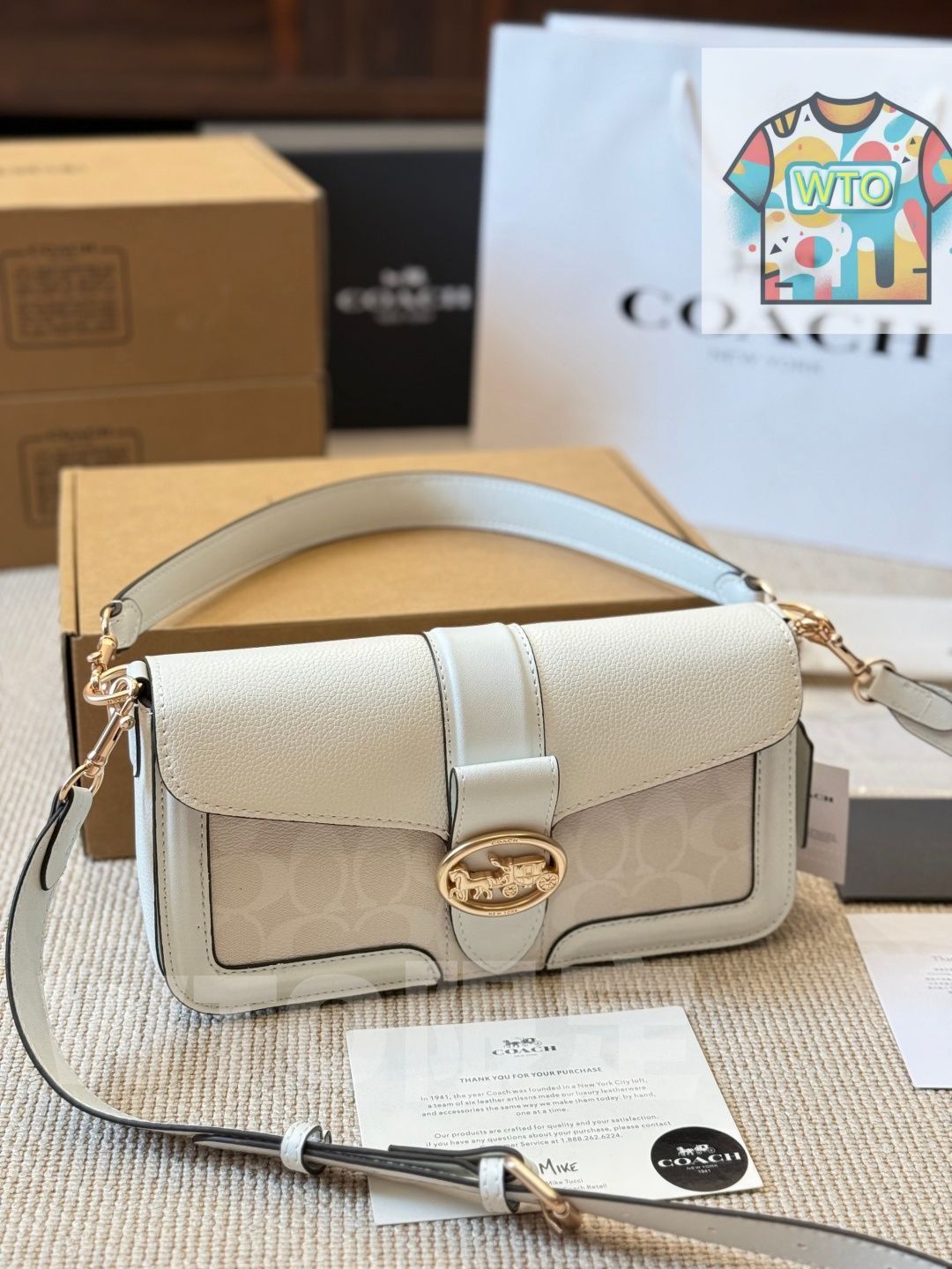 今日 Coach Georgie Colorblock Rivet Messenger Bag - コーチ ジョージー ブロック リベット メッセンジャーバッグ～3 way 多用性 ×モダンなデザインと実用性兼ね備え～ -WTO輸入2