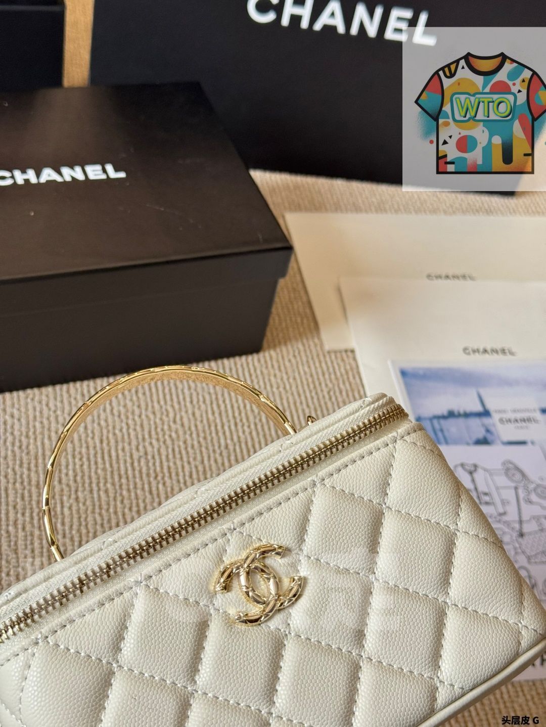 ヴィンテージシャネル化粧ボックスバッグ