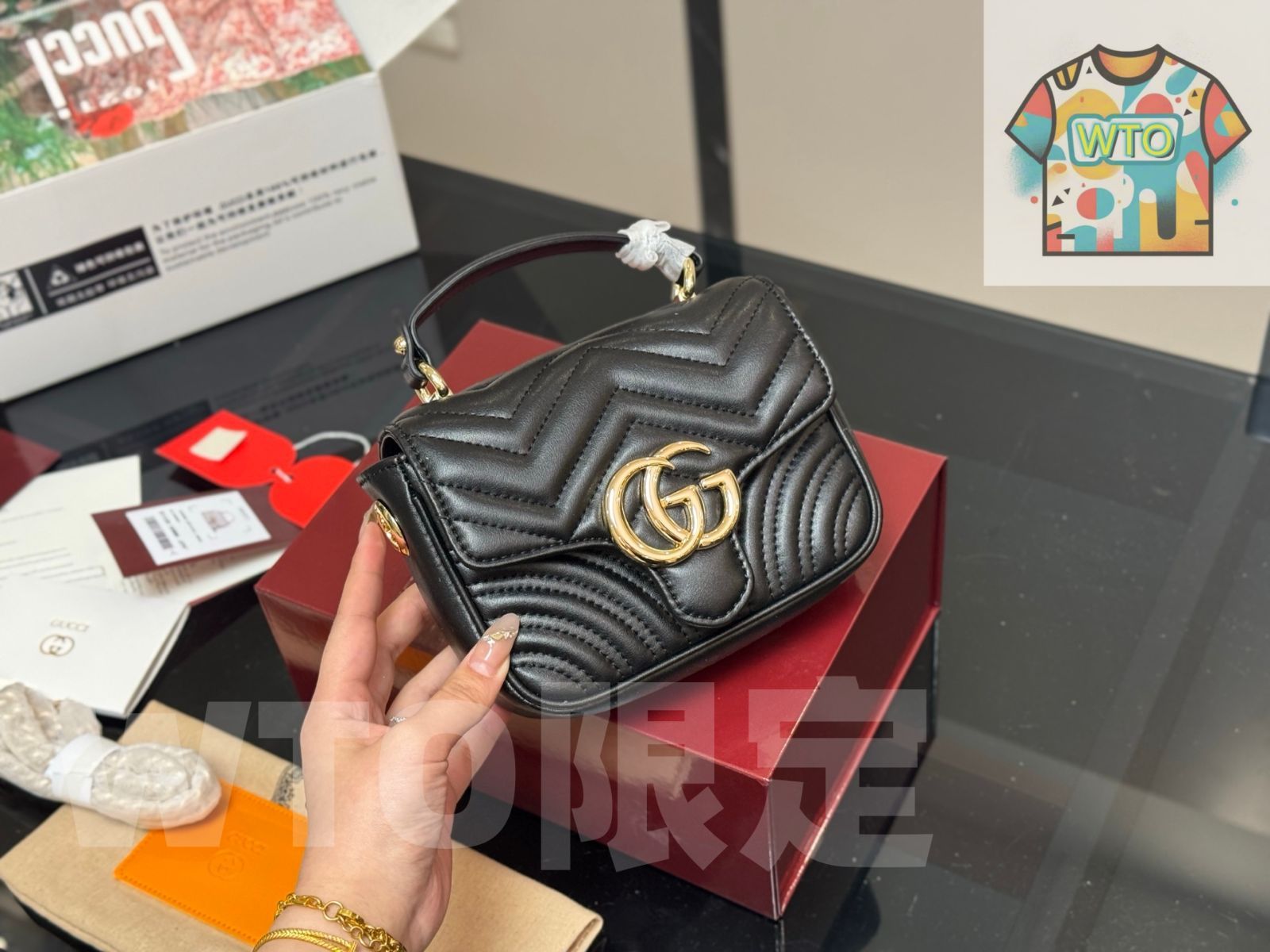 今日 GUCCI GG マルモント ポストバッグ 17×14cm 定番クラシック-WT0輸入-WTO輸入2