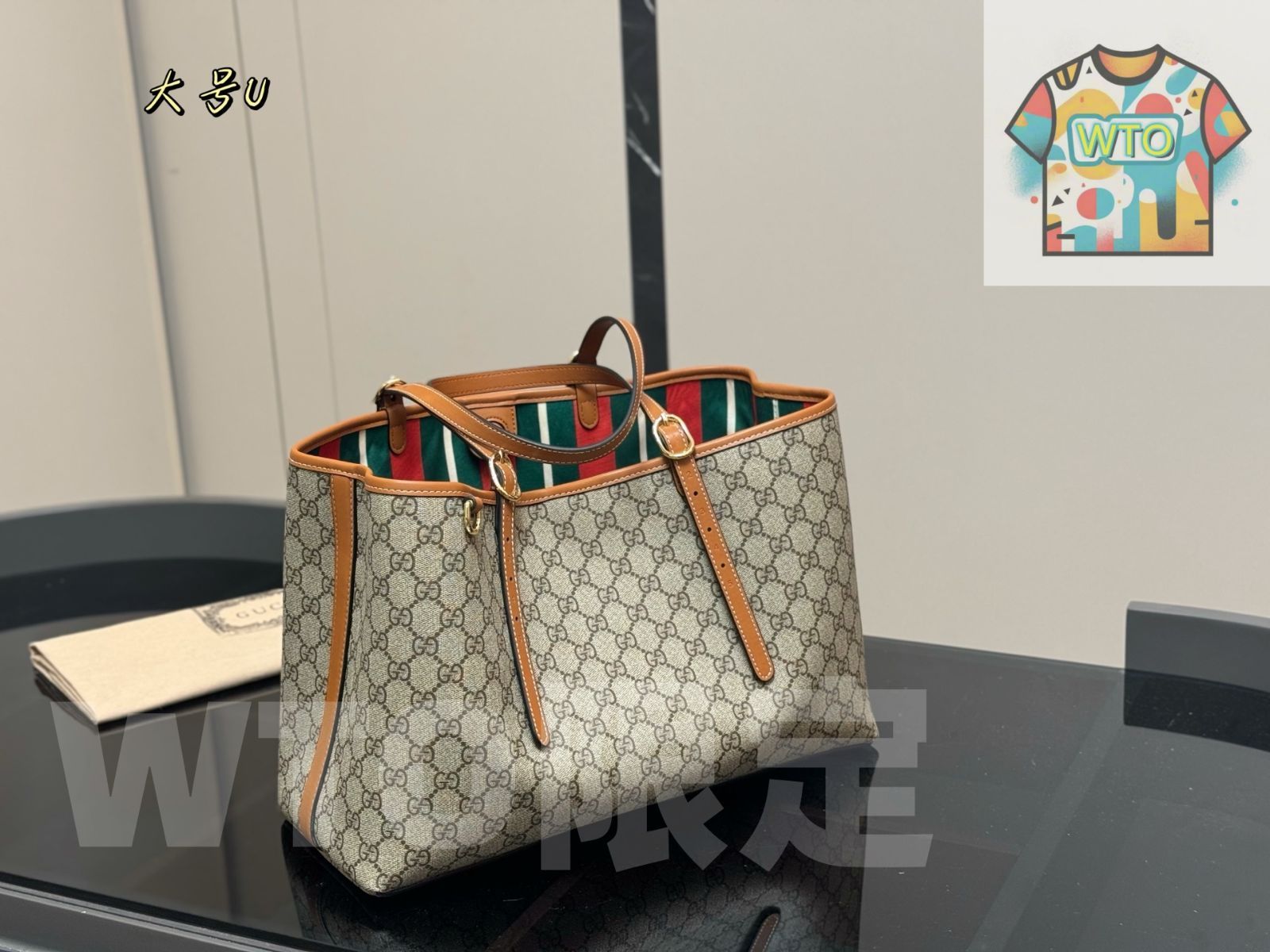 登場 グッチ GG トートバッグ 39.25cm ハンドル - ショルダーバッグ-WTO輸入-ROR83