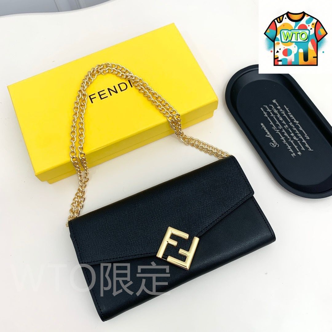  WTO通販 Fendi フェンディ ショルダーウォレット レザーと精巧なハードウェアを備えたデザイン-WTO輸入-NHA 02 財布 キッズファッション小物