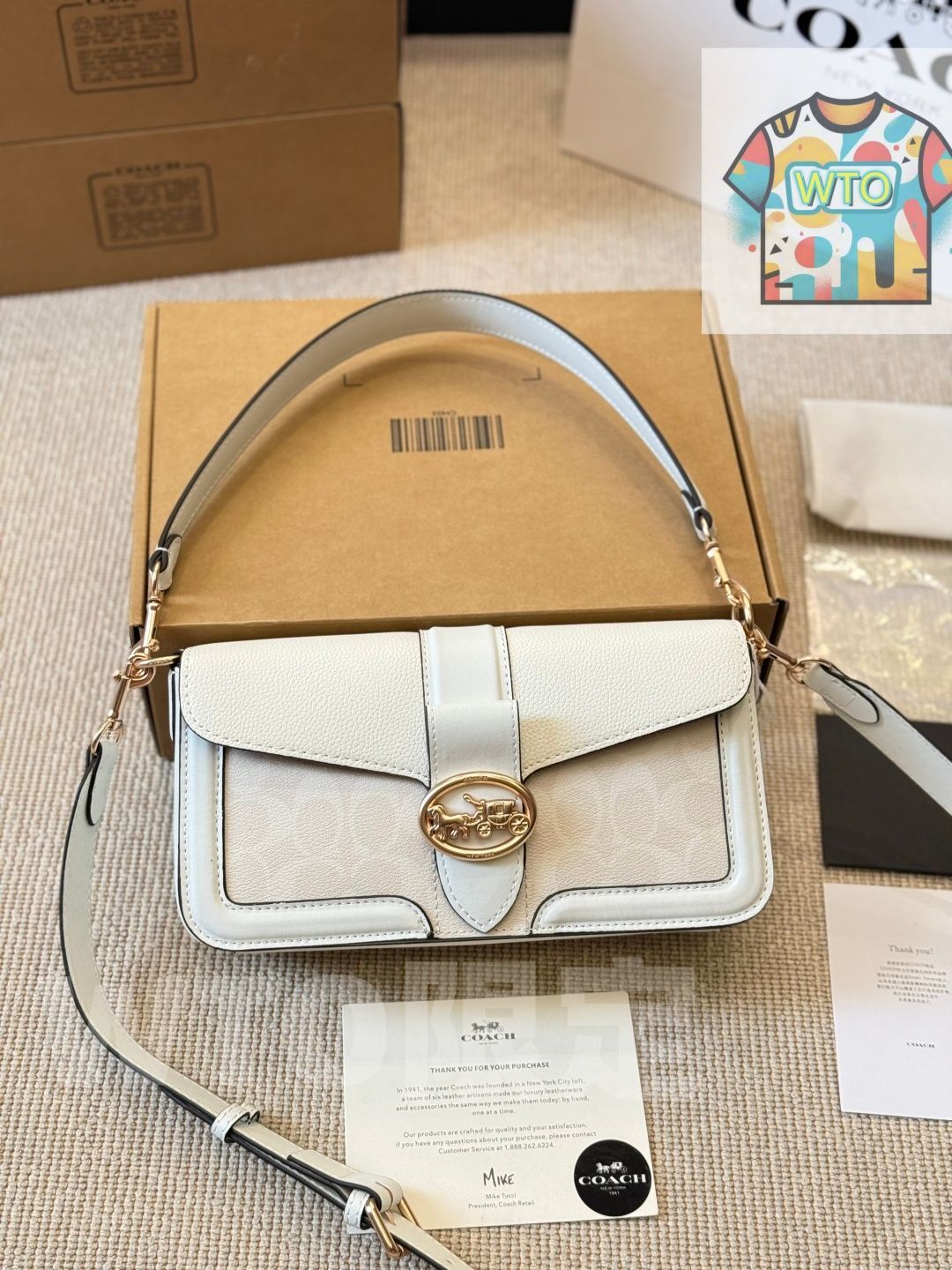 今日 Coach Georgie Colorblock Rivet Messenger Bag - コーチ ジョージー ブロック リベット メッセンジャーバッグ～3 way 多用性 × モダンなデザインと実用性兼ね備え～ -WTO輸入1