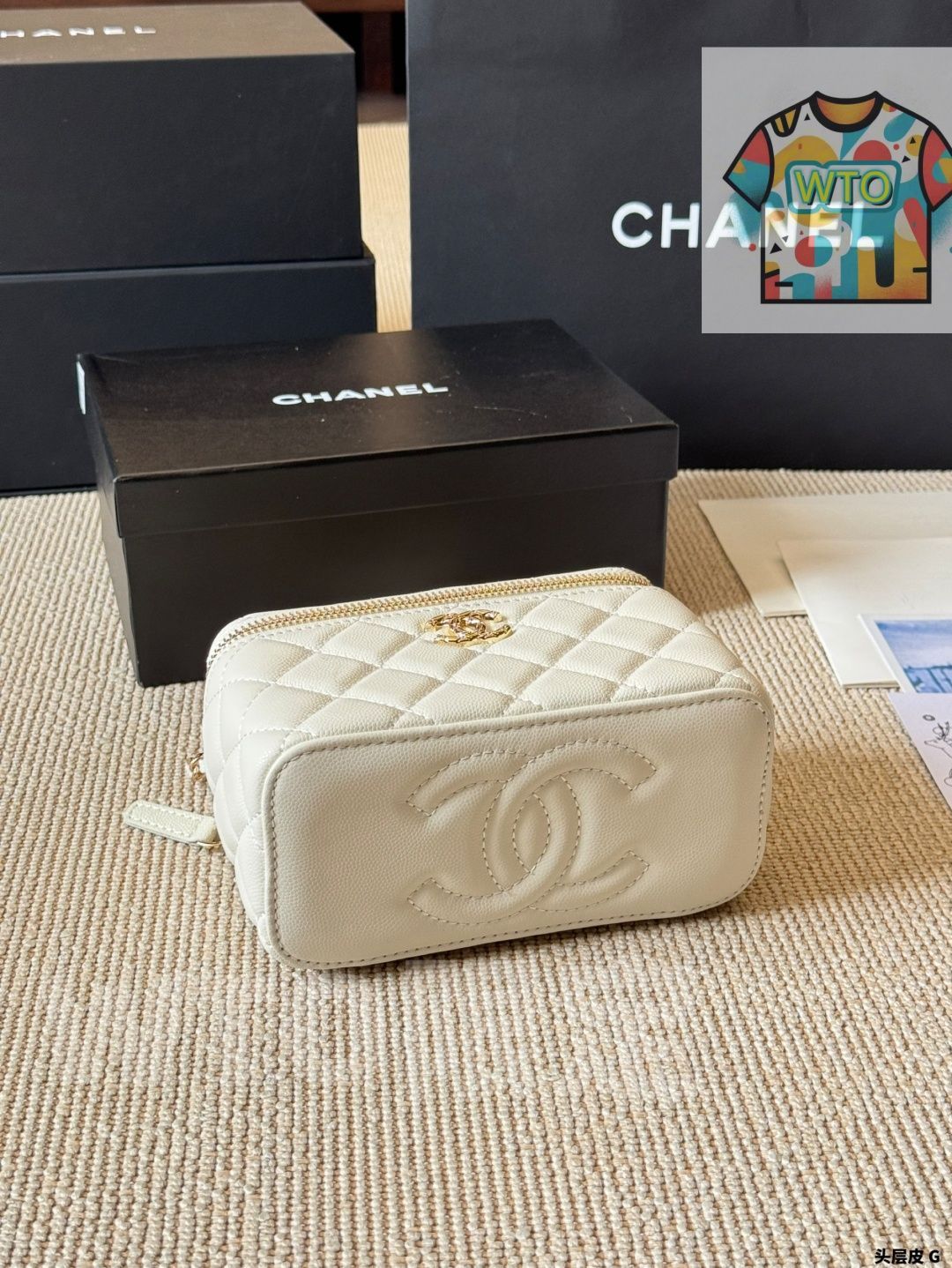 今日 ヴィンテージシャネル化粧ボックスバッグ