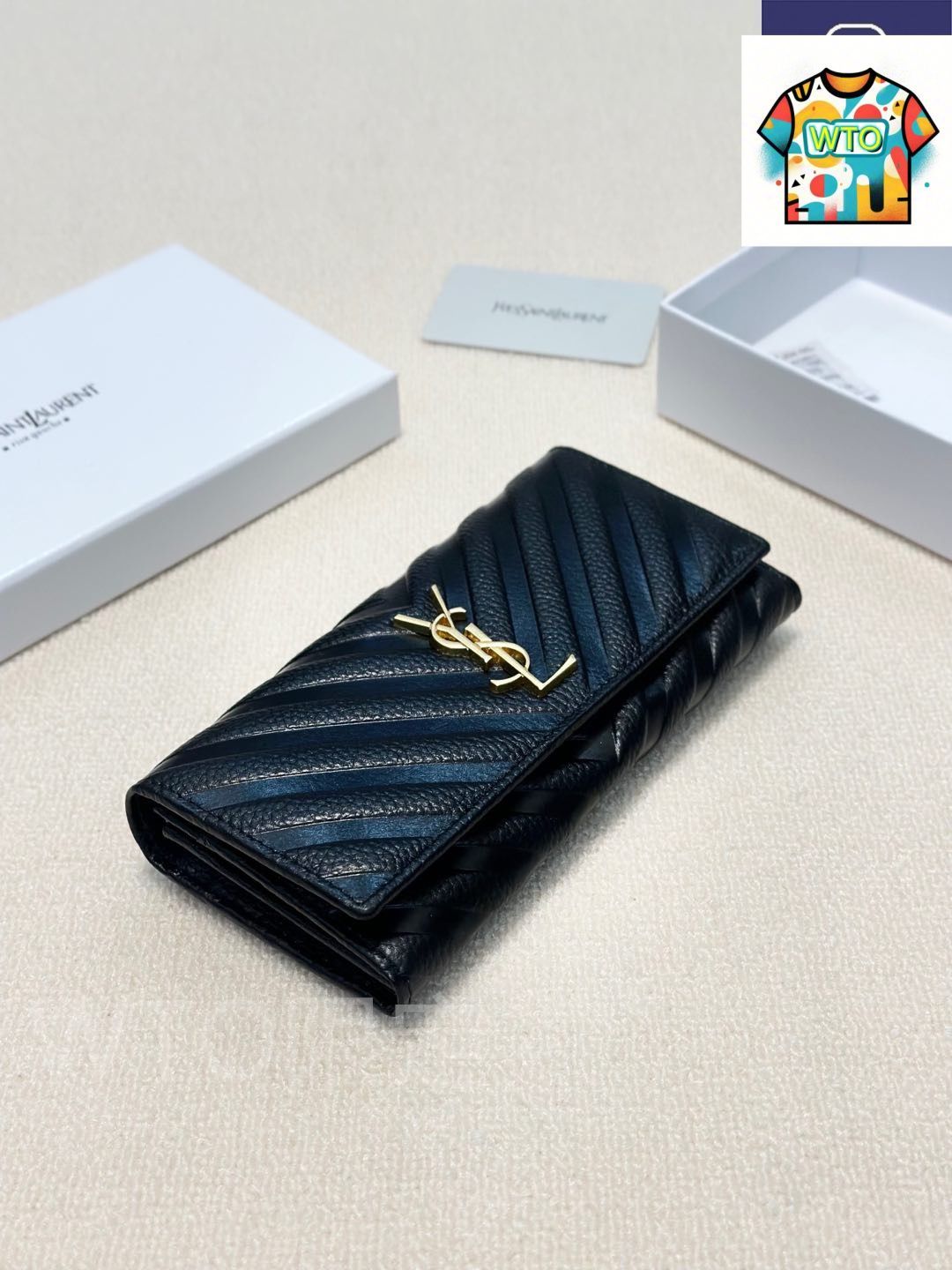 WTO通販 Yves Saint Laurent イヴサンローラン ウォレット レザー製 ファッショナブルな実用デザイン-WTO輸入-KSA 53