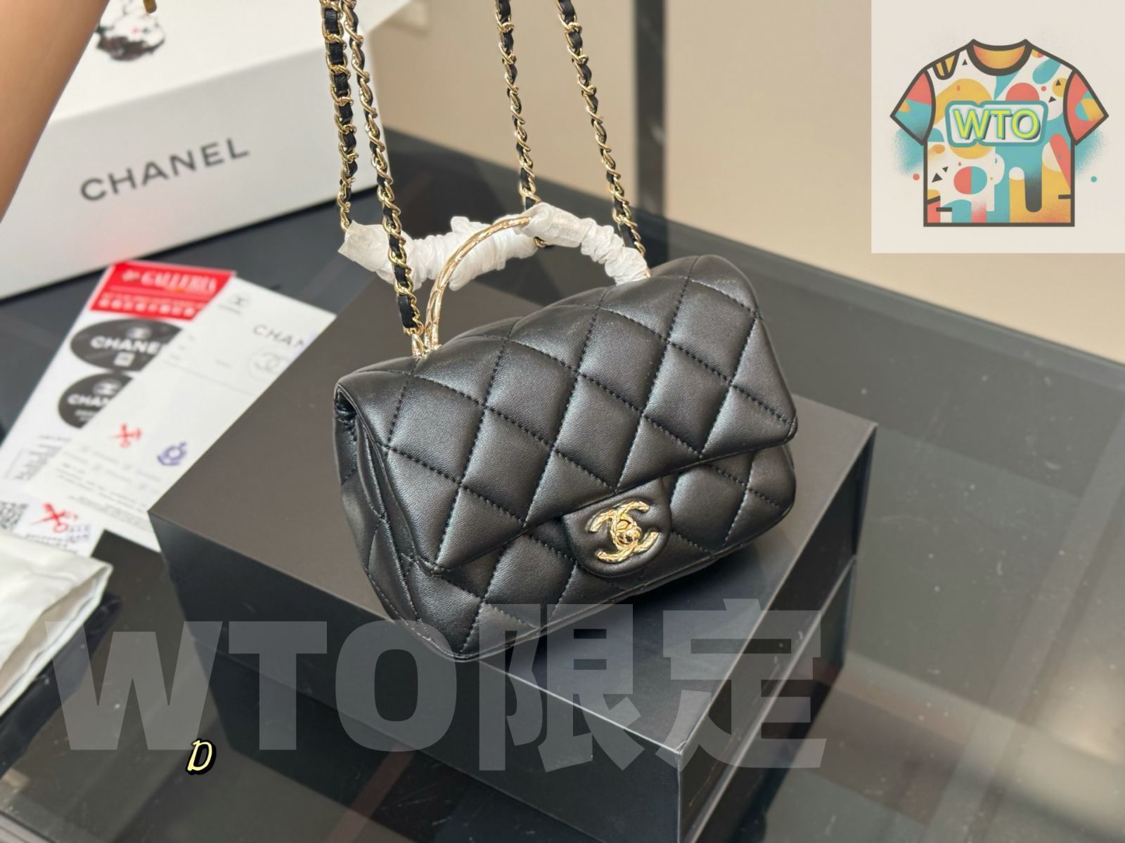 今日 Chanel 25P ブラックゴールド ハンドルバッグ 在庫 価格です -WT0輸入-WTO輸入2