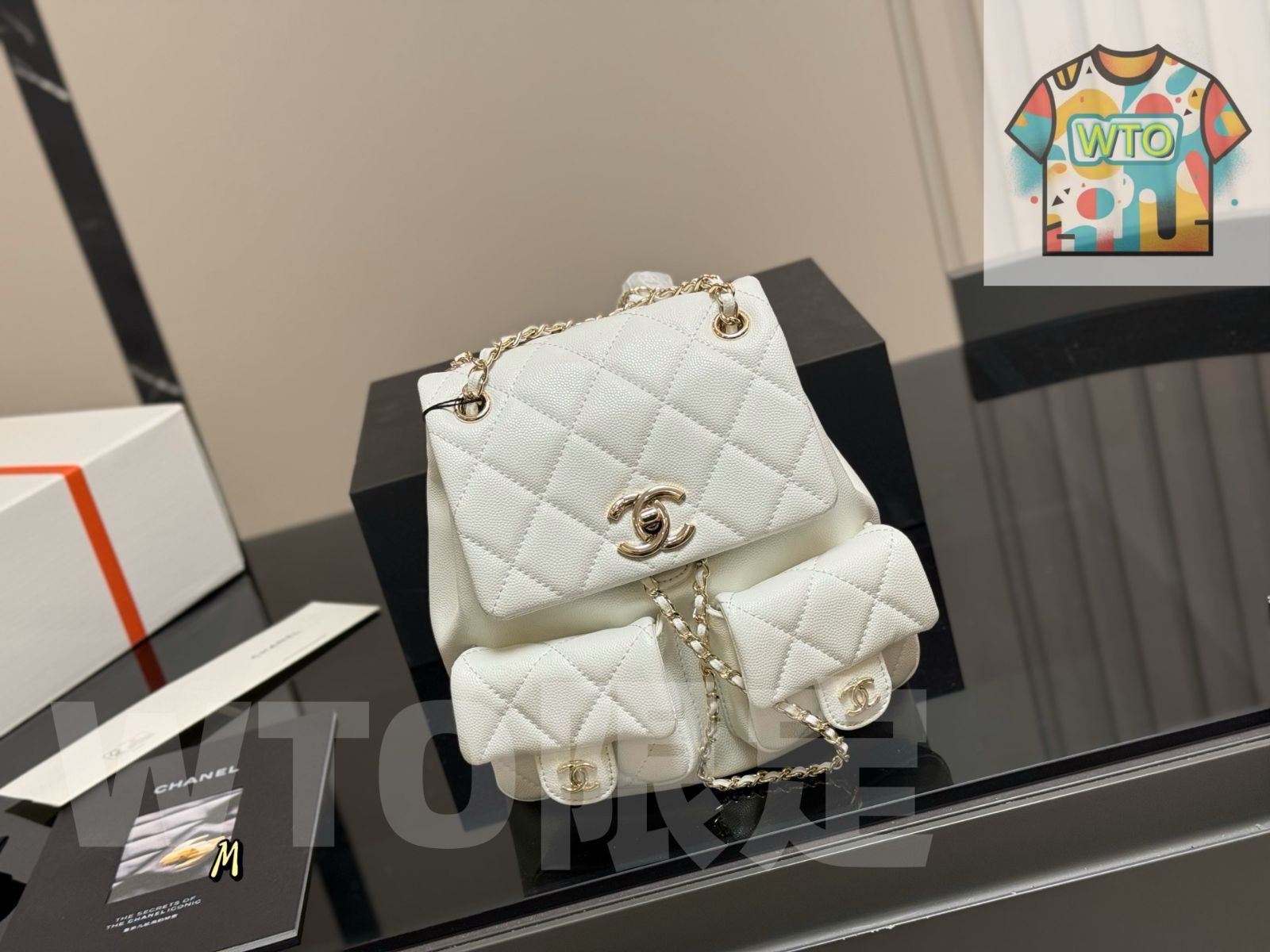 WTO通販 CHANEL Duma バックパック 23P ブラック - ゴールド 小青蛙柄 今在庫 価格-WTO輸入-CVQ88