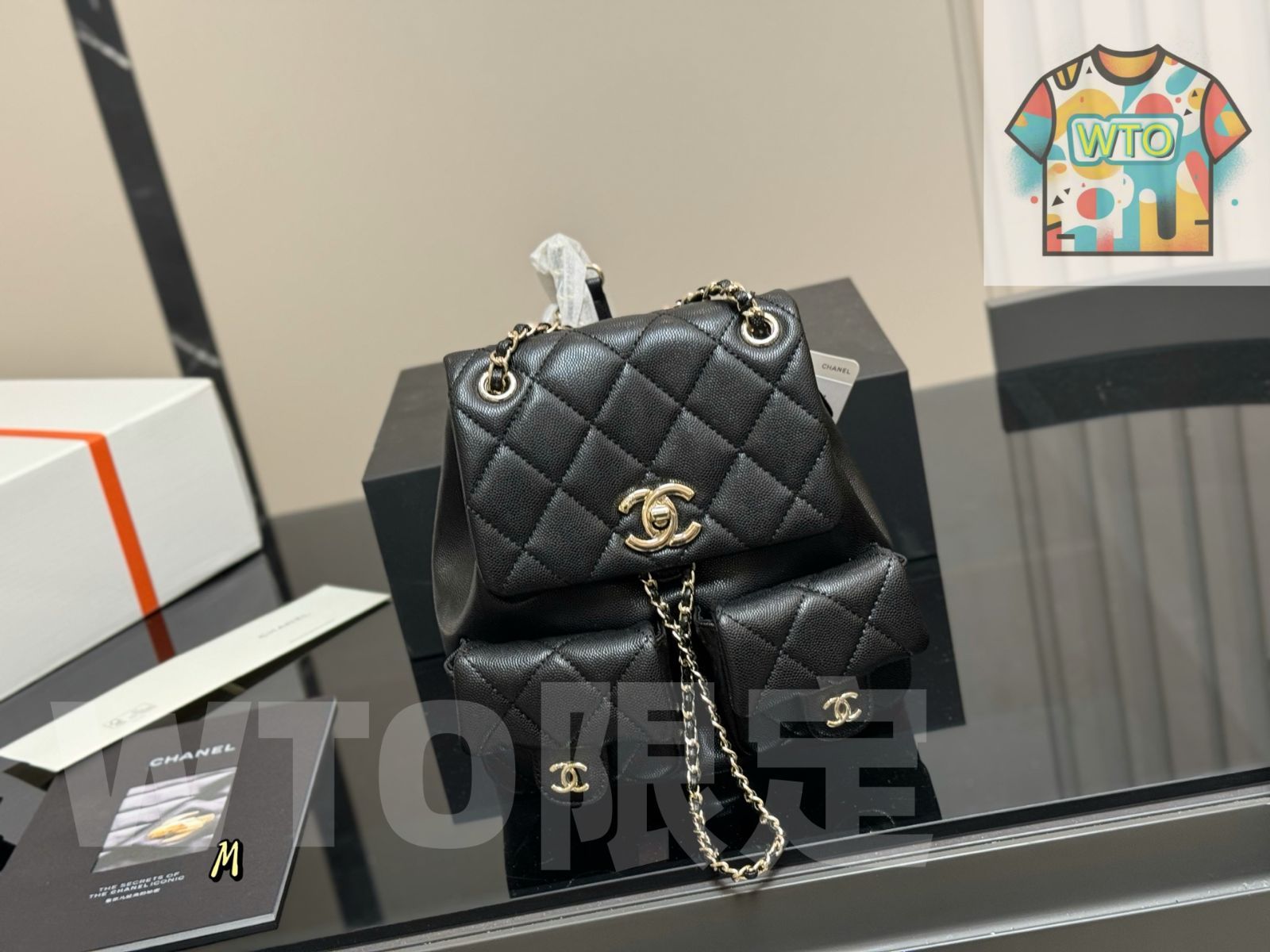 WTO通販 CHANEL Duma バックパック 23P ブラック - ゴールド 小青蛙柄 今在庫 価格-WTO輸入-CVQ88