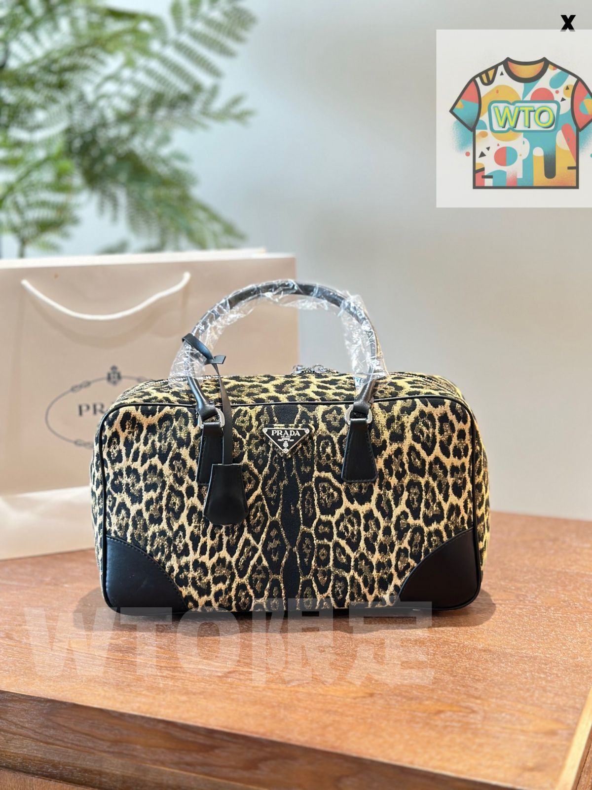 今日 Prada 豹紋 公文バッグ 在庫 価格です -WT0輸入
