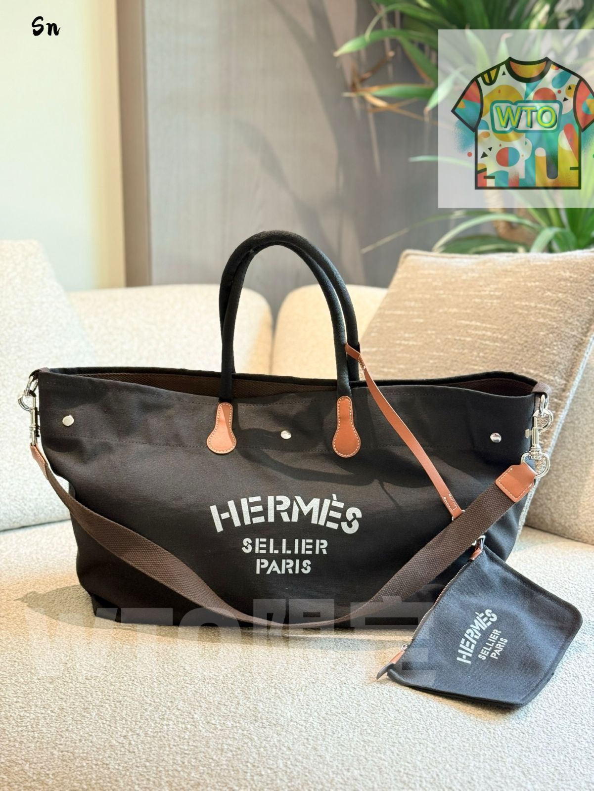 今日 Herm s キャンバス ショッピングバッグ 45cm 在庫 価格です -WT0輸入