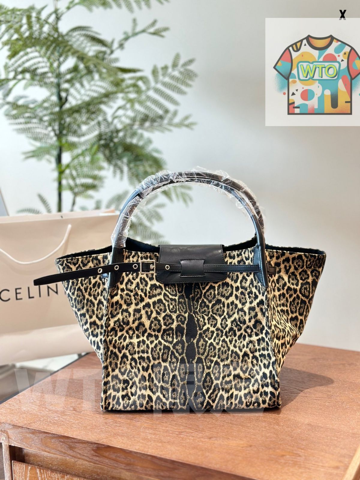 WTO通販 Celine 豹紋 ウィング ショッピングバッグ 在庫 価格です -WTO輸入-VEZ47