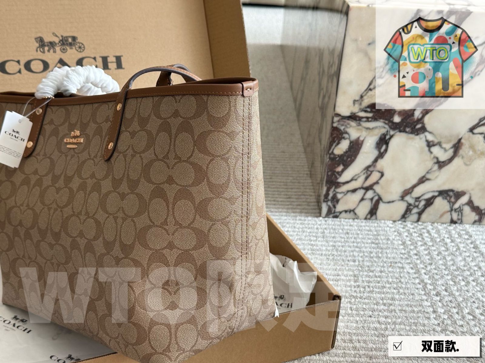 落ち着いた 今日 Coach クラシックツーサイドシティトートバッグ 在庫 の な価格です -WT0輸入-WTO輸入2