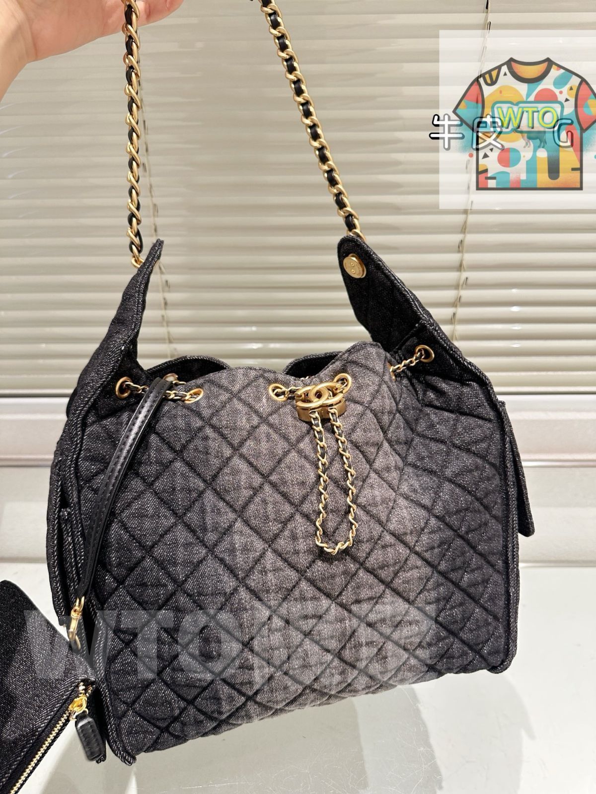 今日 Chanel 25 s Black Gradient Denim Hobo シャネル ブラックグラデーションデニム ホボバッグ 在庫 価格-WTO輸入2