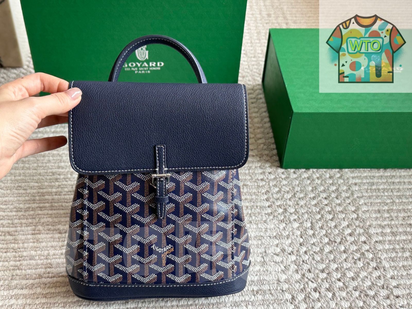 今日 Alpin mini Goyard ゴヤード ミニ両肩バッグ 20×23cm ~長く愛用できるレジャースタイル~-WT0輸入