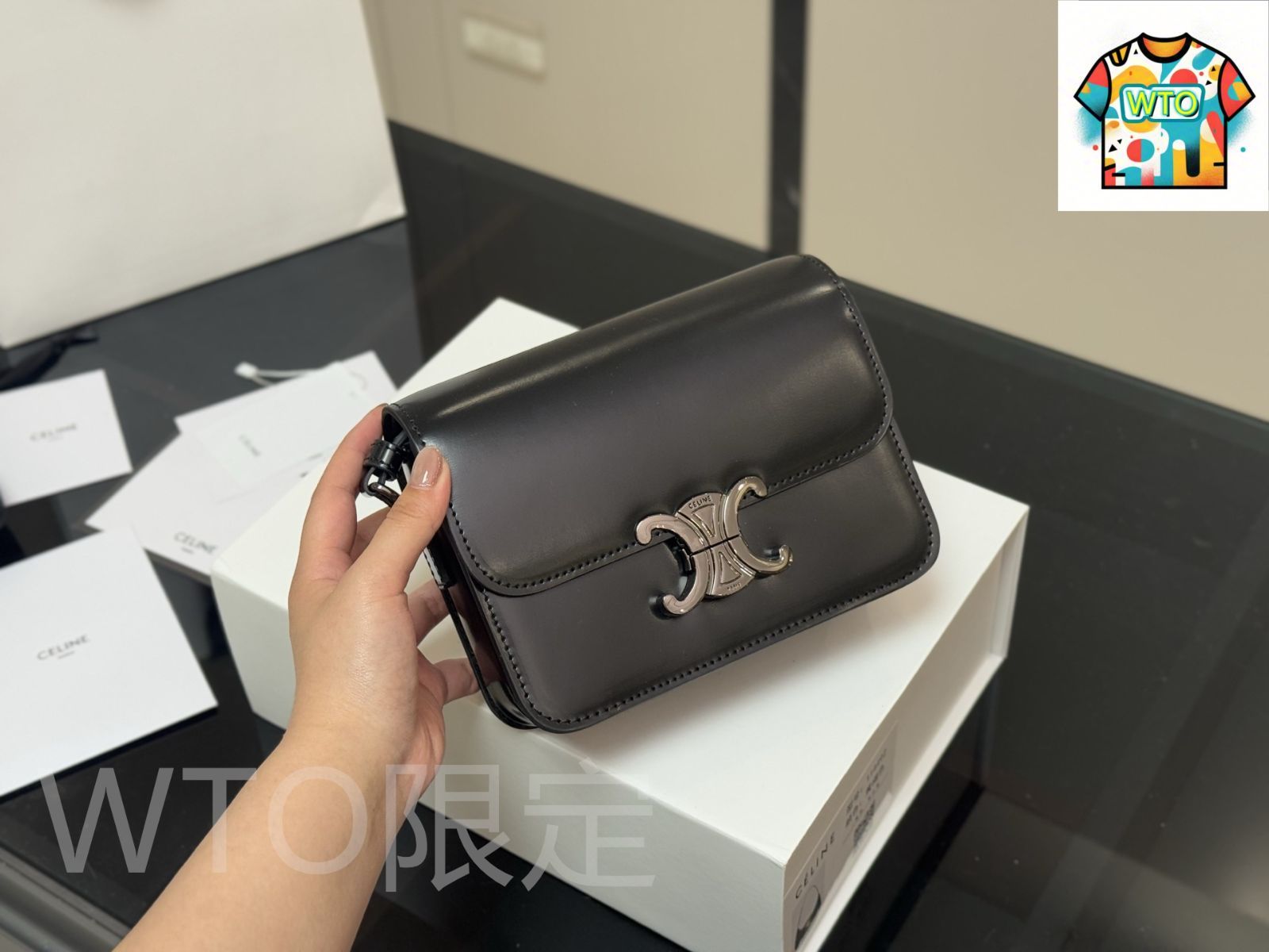 WTO通販 Celine セリーヌ トリオンフ シリーズ レザー製で 感に満ち 四季を通じて使えるデザイン-WTO輸入-CGH89