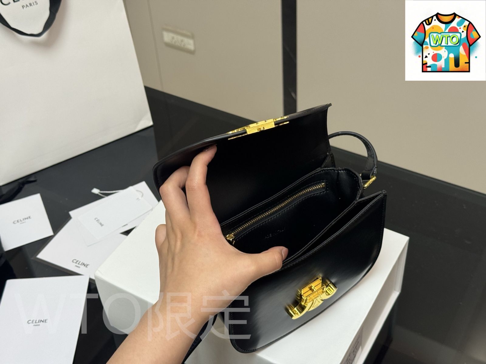  今日 Celine セリーヌ トリオンフ シリーズ 全レザー製で 感に満ち 四季を通じて使えるデザイン ハンドバッグ バッグ